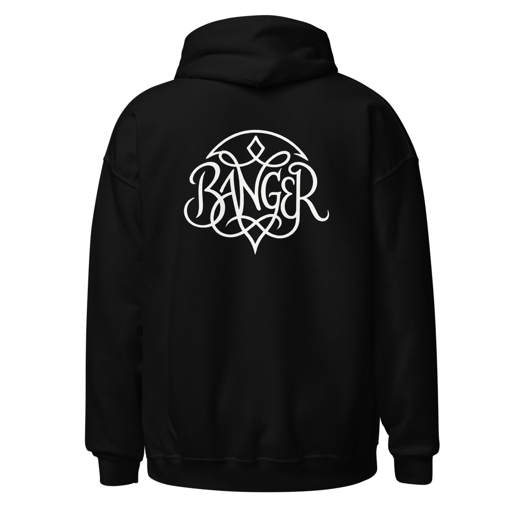 Banger Script - Unisex Heavy Blend Hoodie Black S - BangerBay