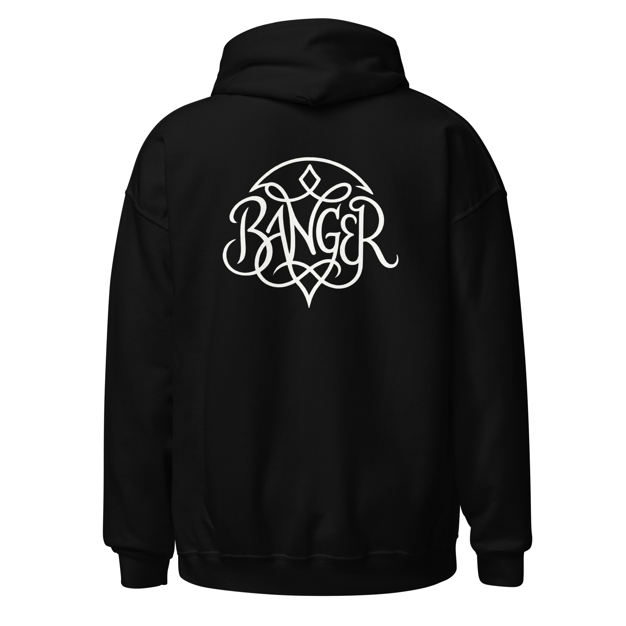 Banger Script - Unisex Heavy Blend Hoodie Black S - BangerBay