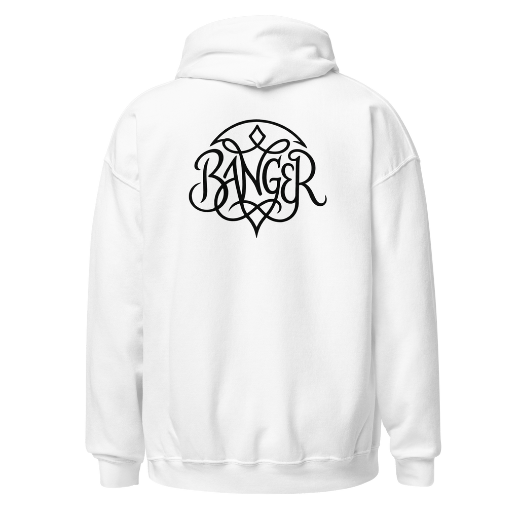 Banger Script - Unisex Heavy Blend Hoodie Black S - BangerBay