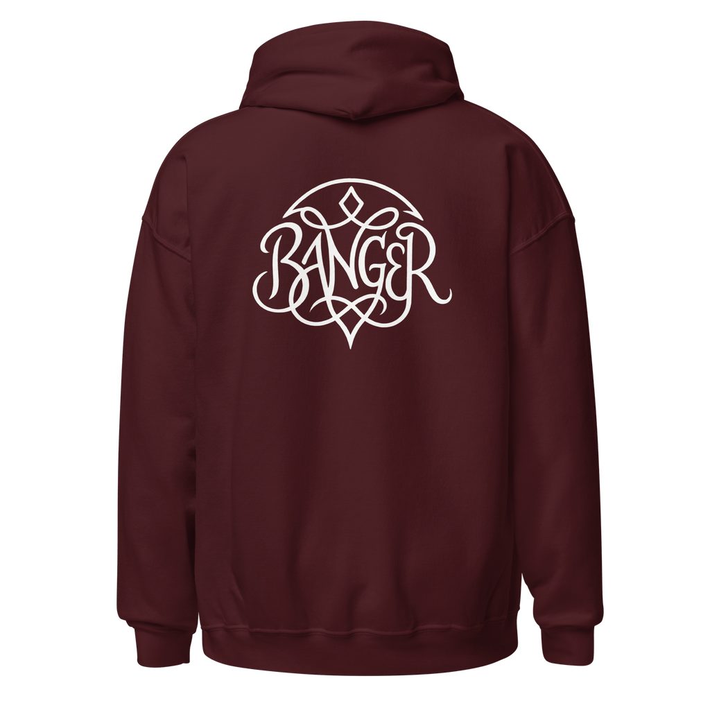 Banger Script - Unisex Heavy Blend Hoodie Black S - BangerBay
