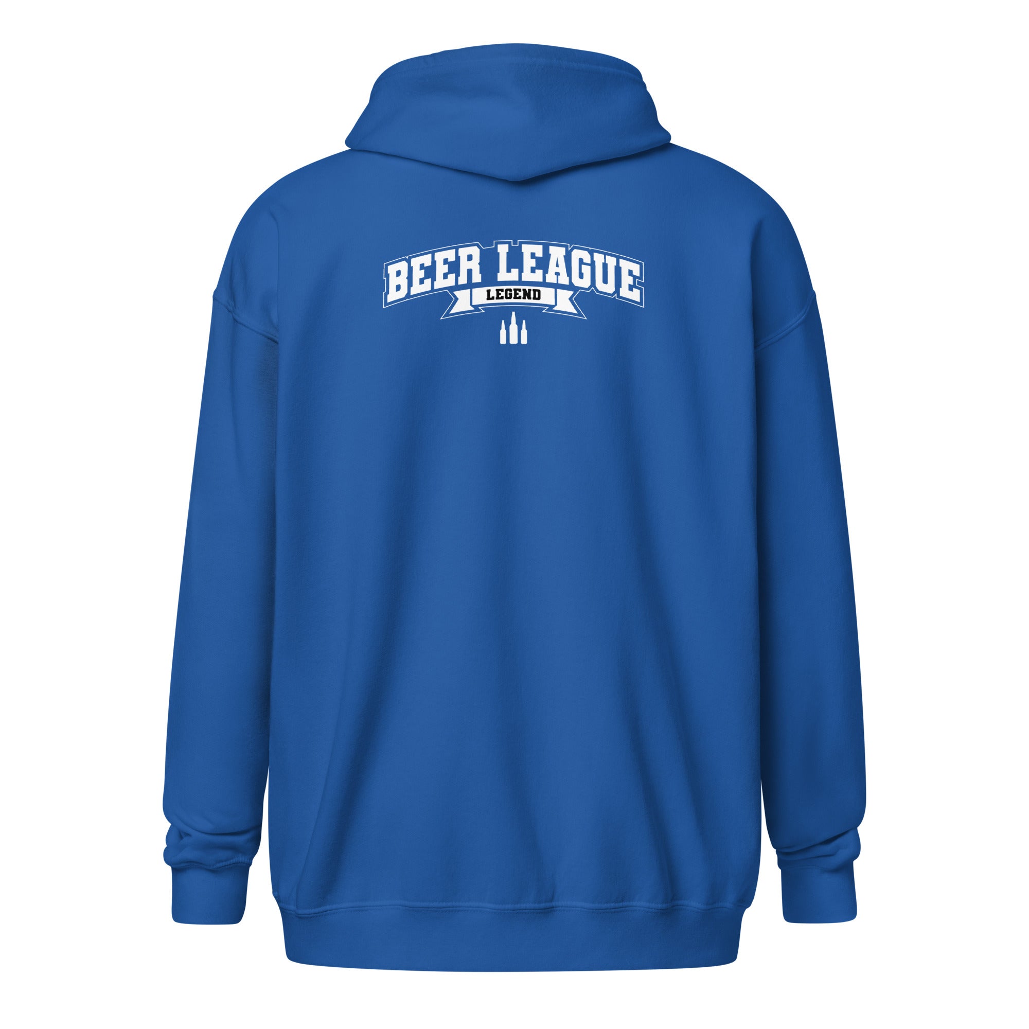 Beer League Legend - Unisex Heavy Blend Zip Hoodie Black S - BangerBay