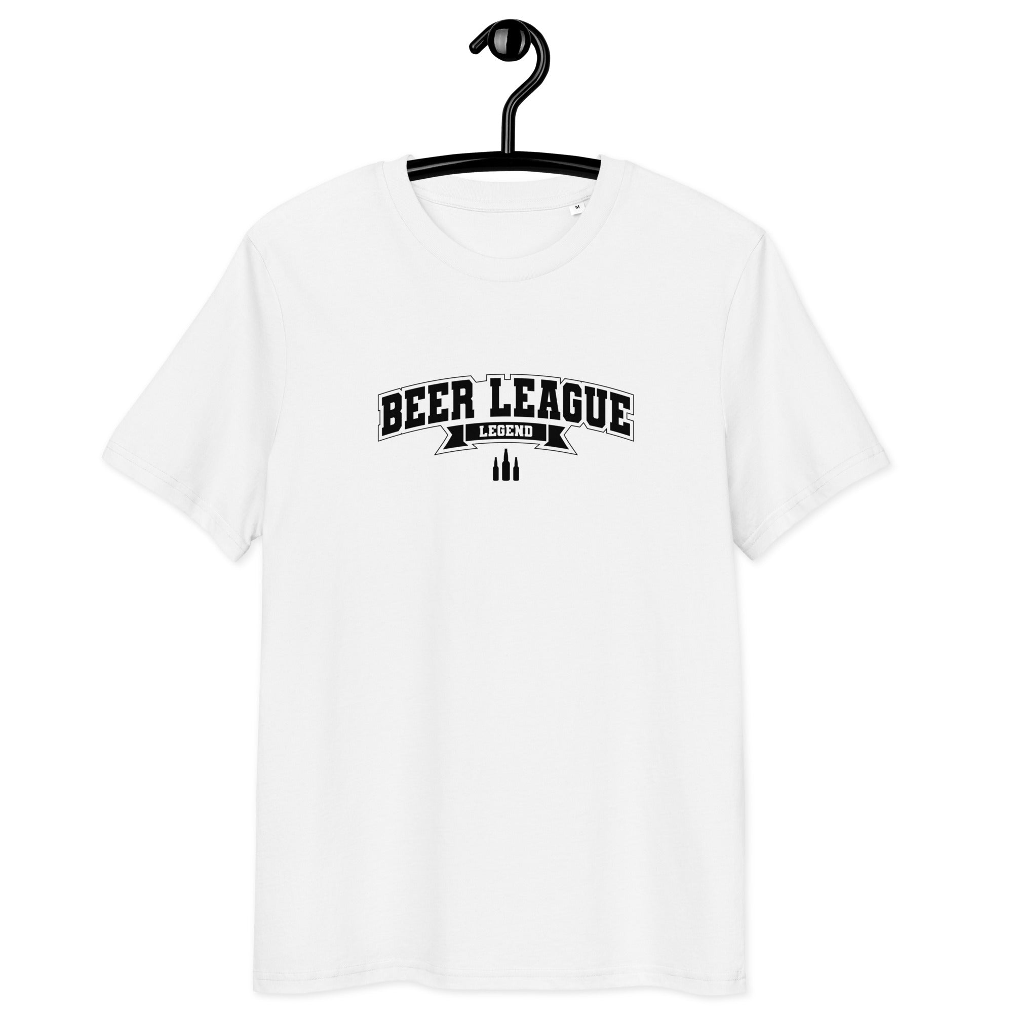 Beer League Legend - Unisex Organic Cotton T-Shirt White S - BangerBay