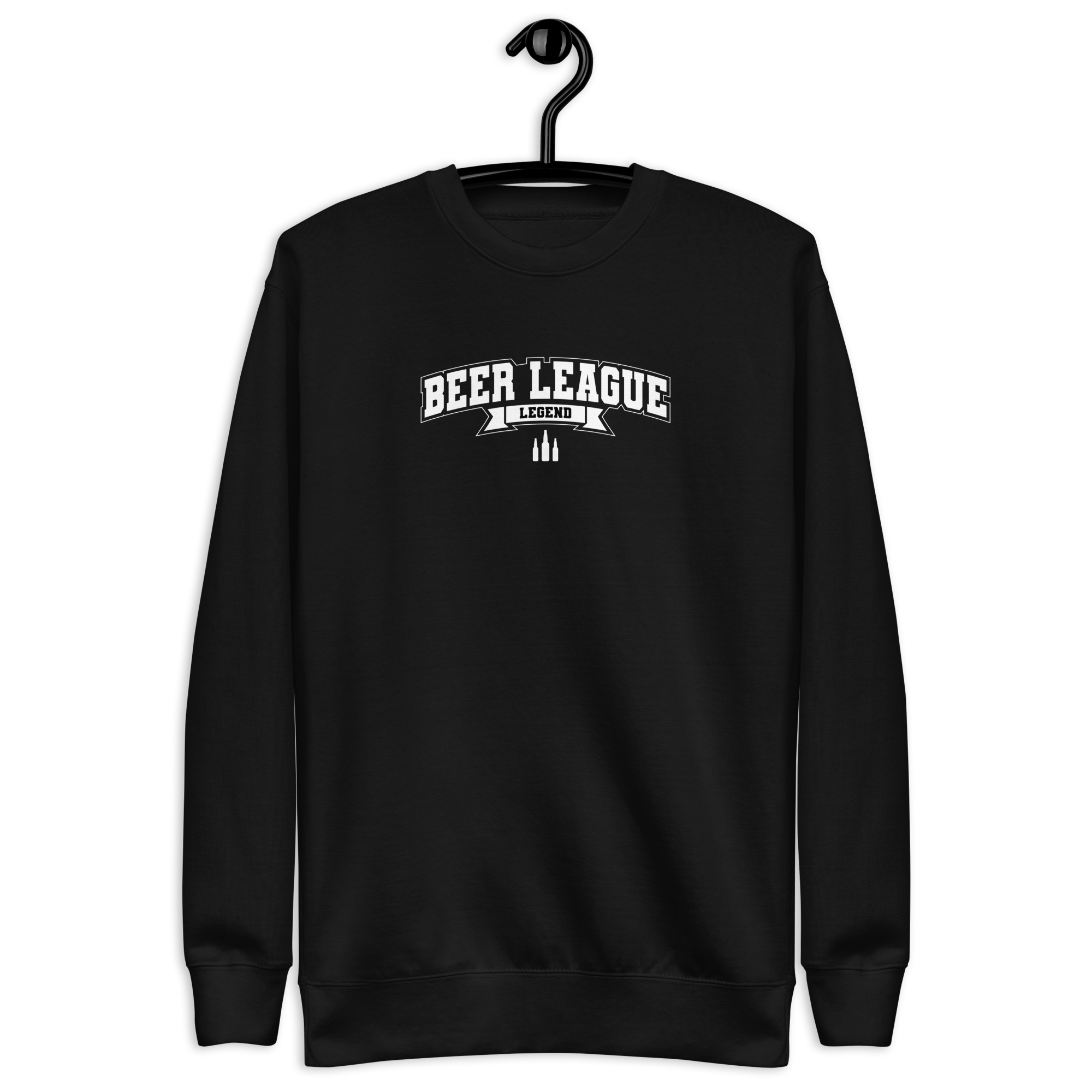 Beer League Legend - Unisex Premium Sweatshirt Black S - BangerBay