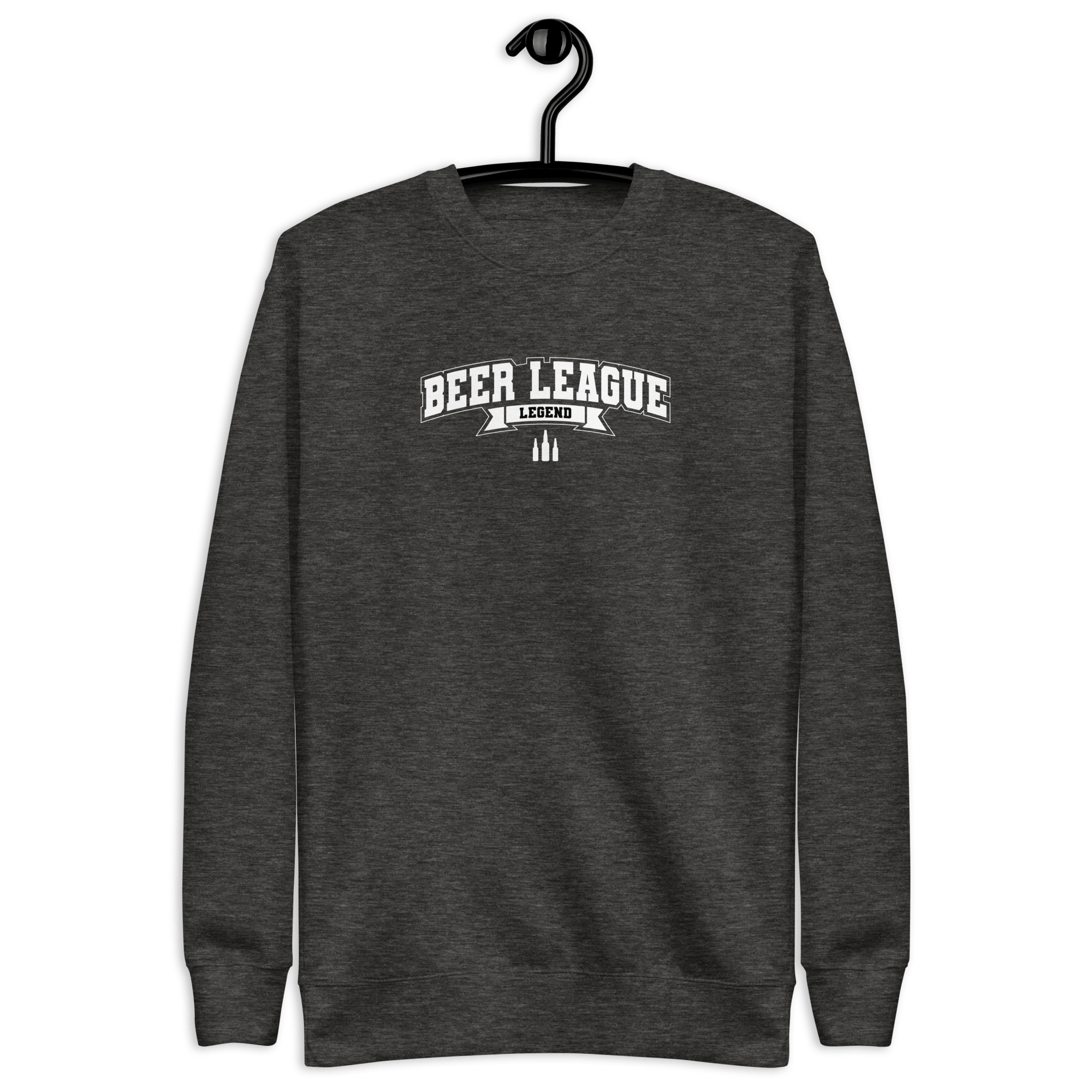 Beer League Legend - Unisex Premium Sweatshirt Charcoal Heather S - BangerBay