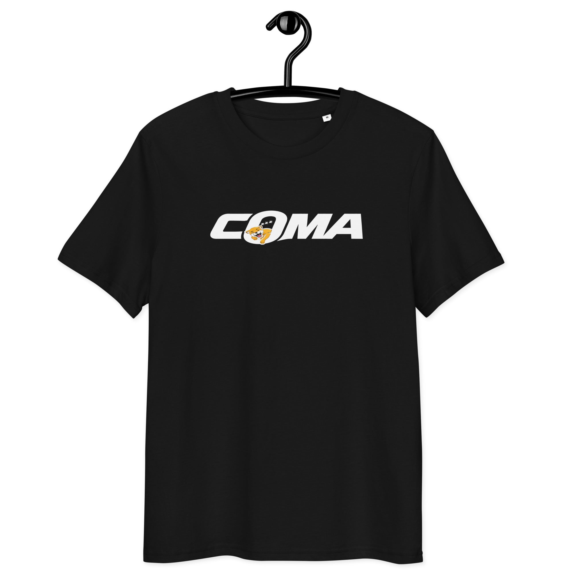COMA - Unisex Organic Cotton T-Shirt Black S - BangerBay