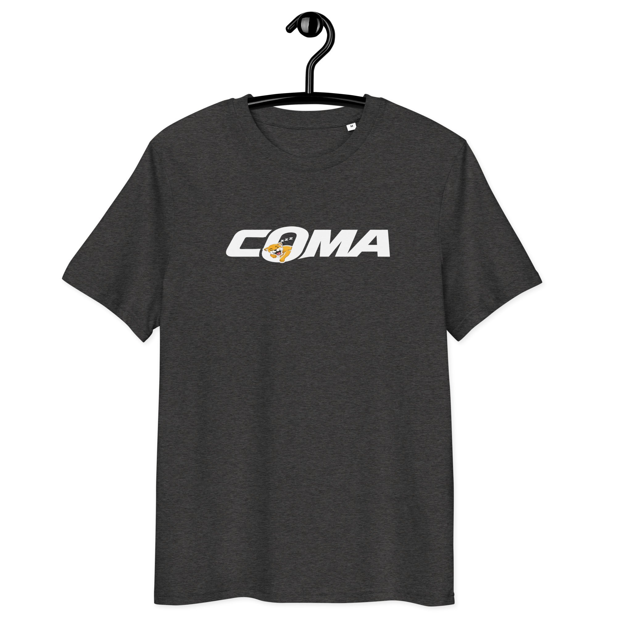 COMA - Unisex Organic Cotton T-Shirt Dark Heather Grey S - BangerBay