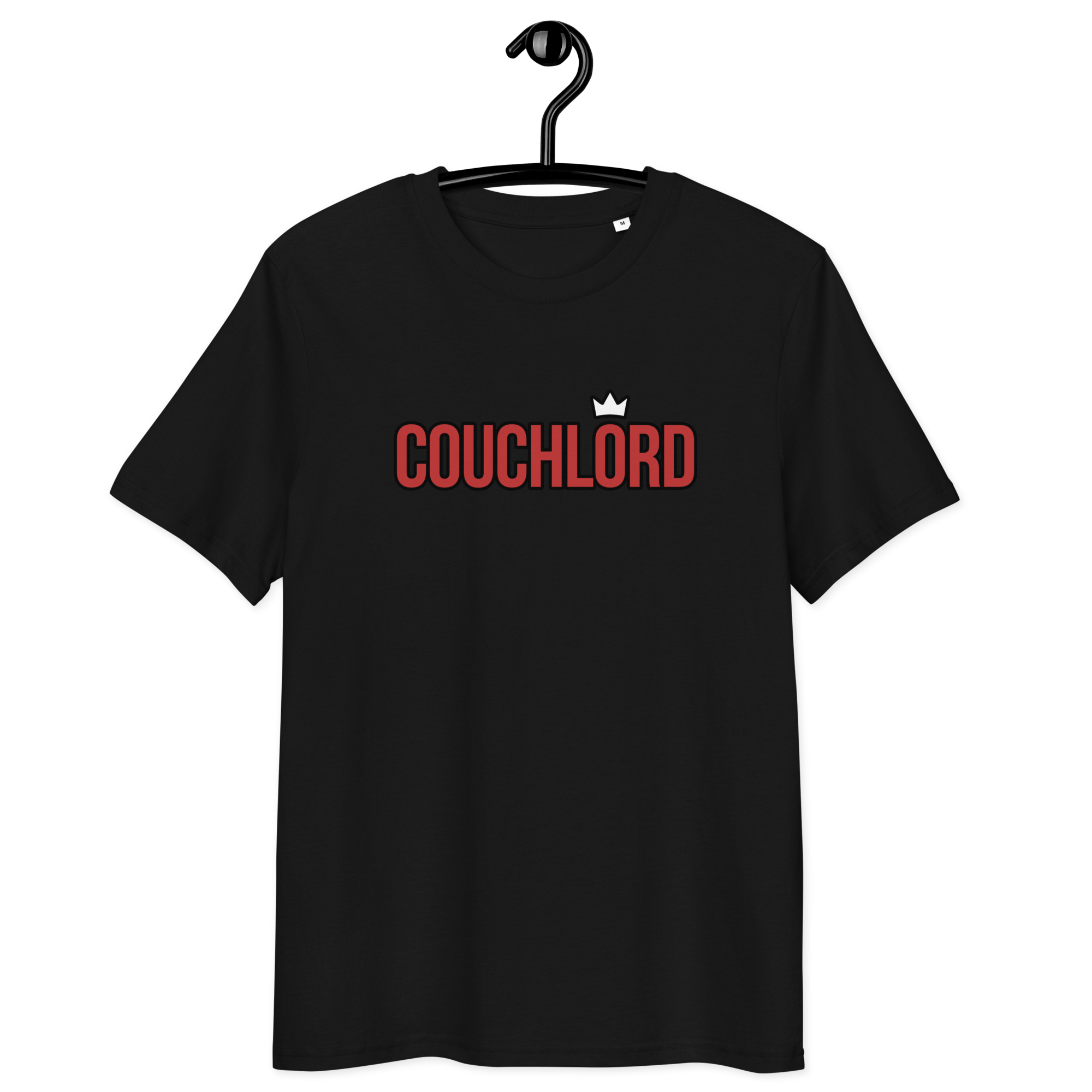 Couchlord - Unisex Organic Cotton T-Shirt Black S - BangerBay