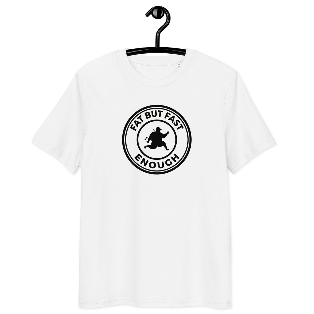Fat But Fast Enough - Unisex Organic Cotton T-Shirt Black S - BangerBay
