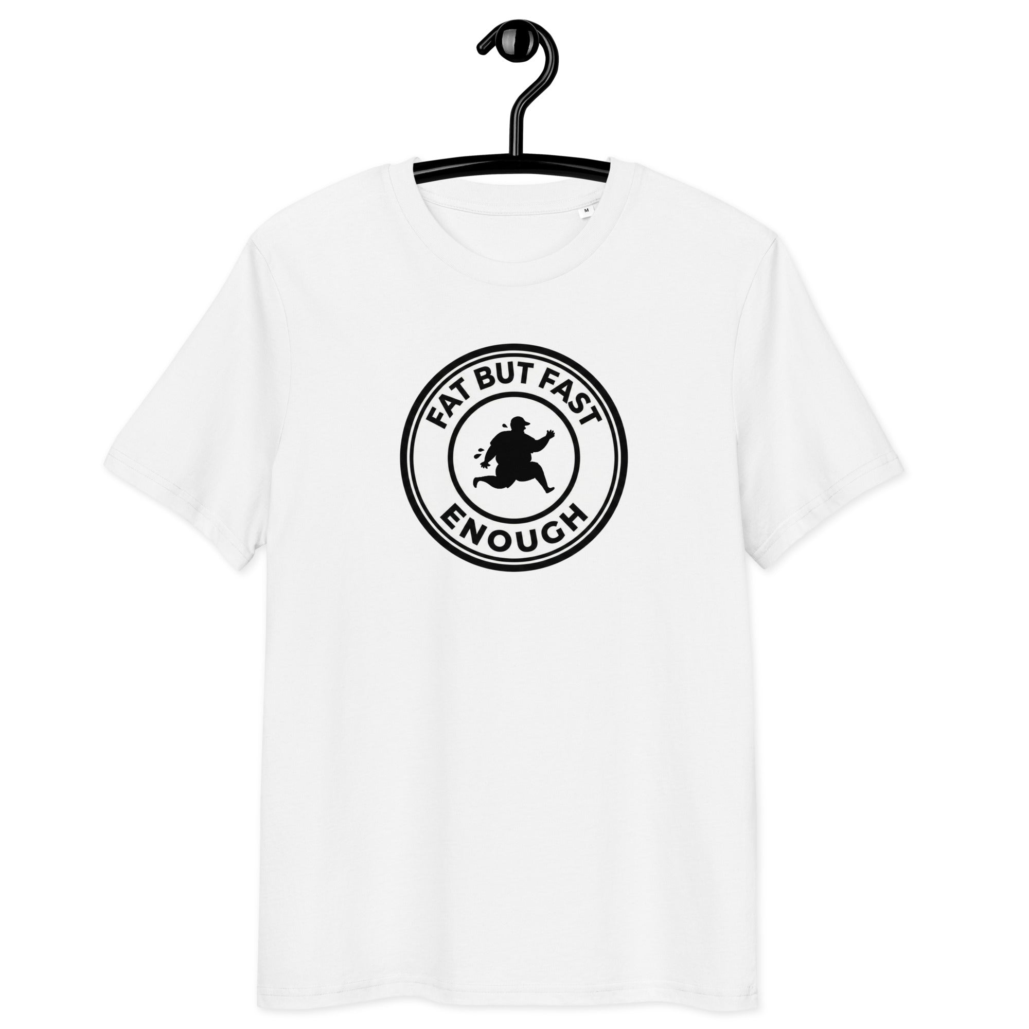 Fat But Fast Enough - Unisex Organic Cotton T-Shirt Black S - BangerBay