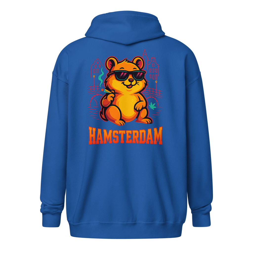 Hamsterdam - Men's Heavyweight Zip Hoodie Dark Heather S - BangerBay