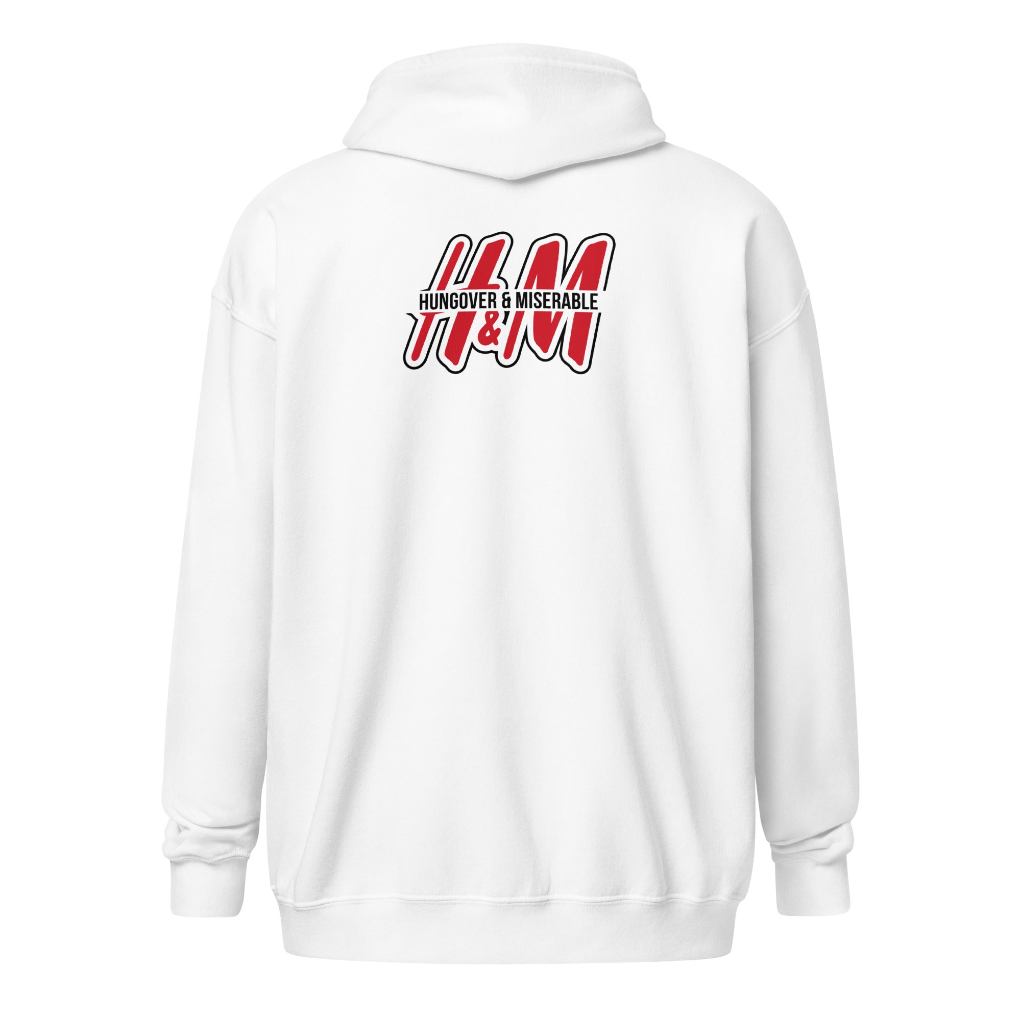 Hungover & Miserable - Unisex Heavy Blend Zip Hoodie Black S - BangerBay