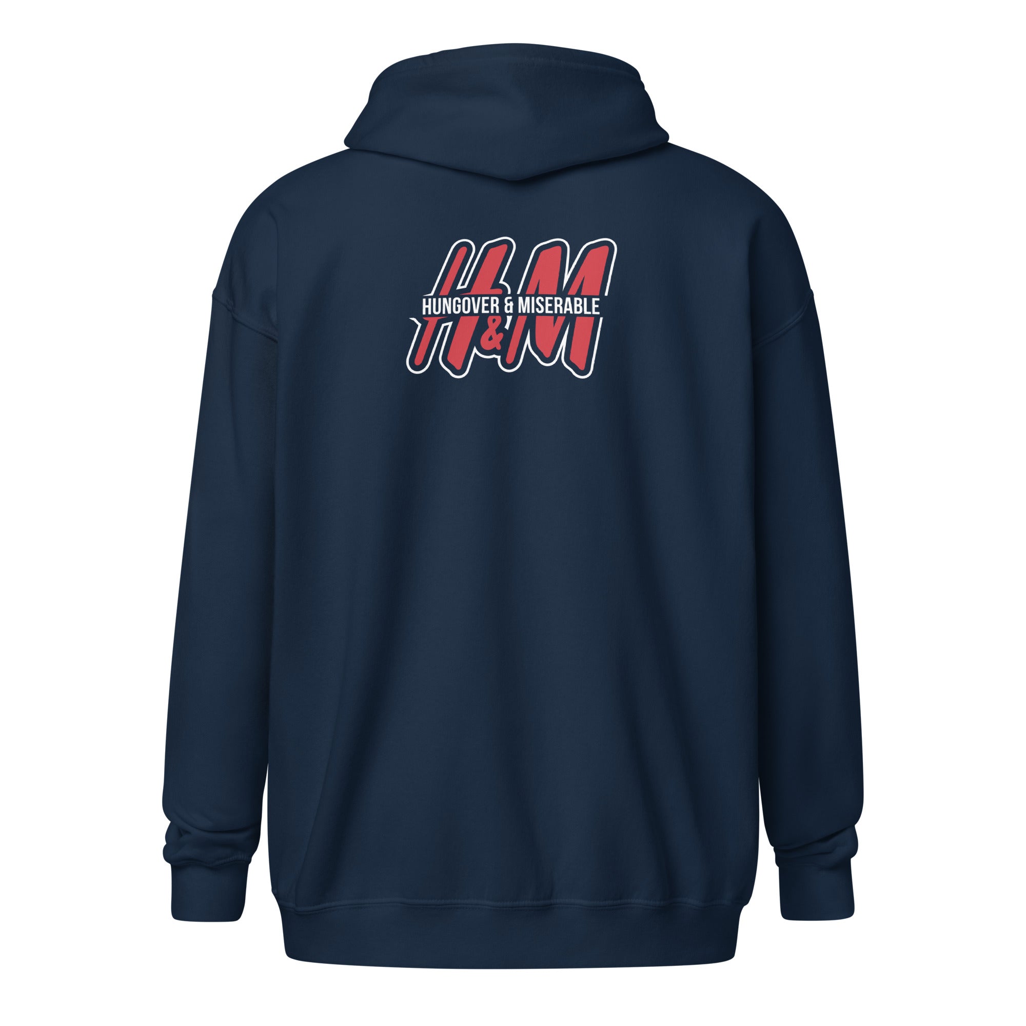 Hungover & Miserable - Unisex Heavy Blend Zip Hoodie Black S - BangerBay