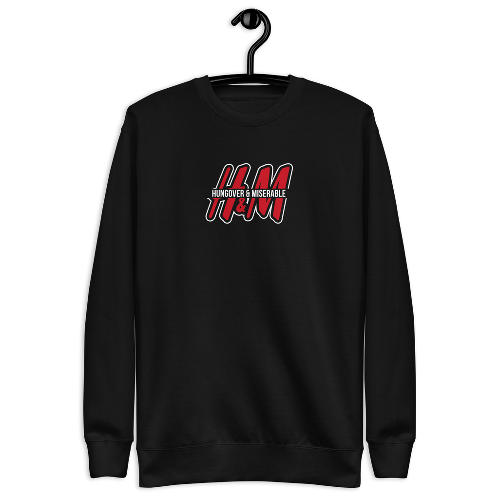 Hungover & Miserable - Unisex Premium Sweatshirt Black S - BangerBay