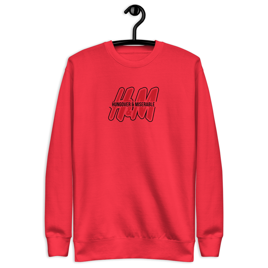 Hungover & Miserable - Unisex Premium Sweatshirt Team Red S - BangerBay