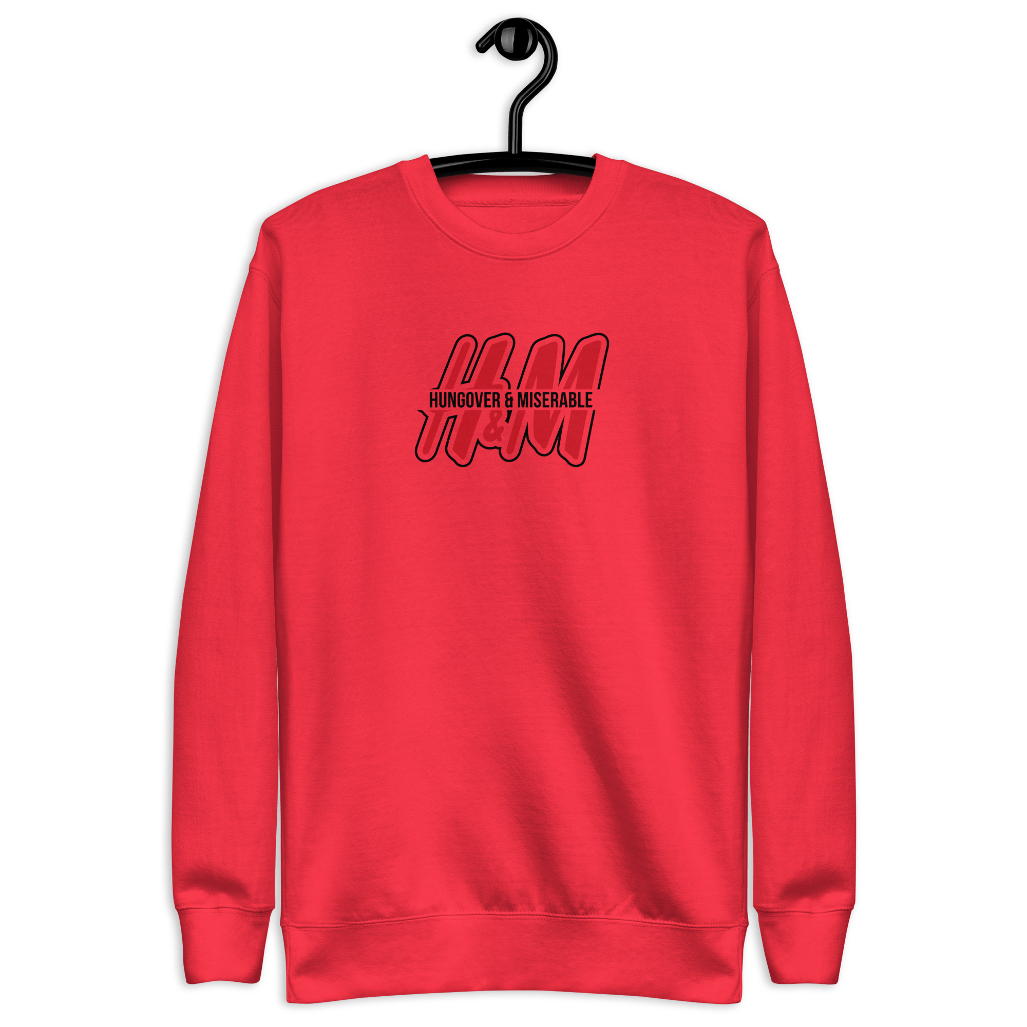 Hungover & Miserable - Unisex Premium Sweatshirt Team Red S - BangerBay