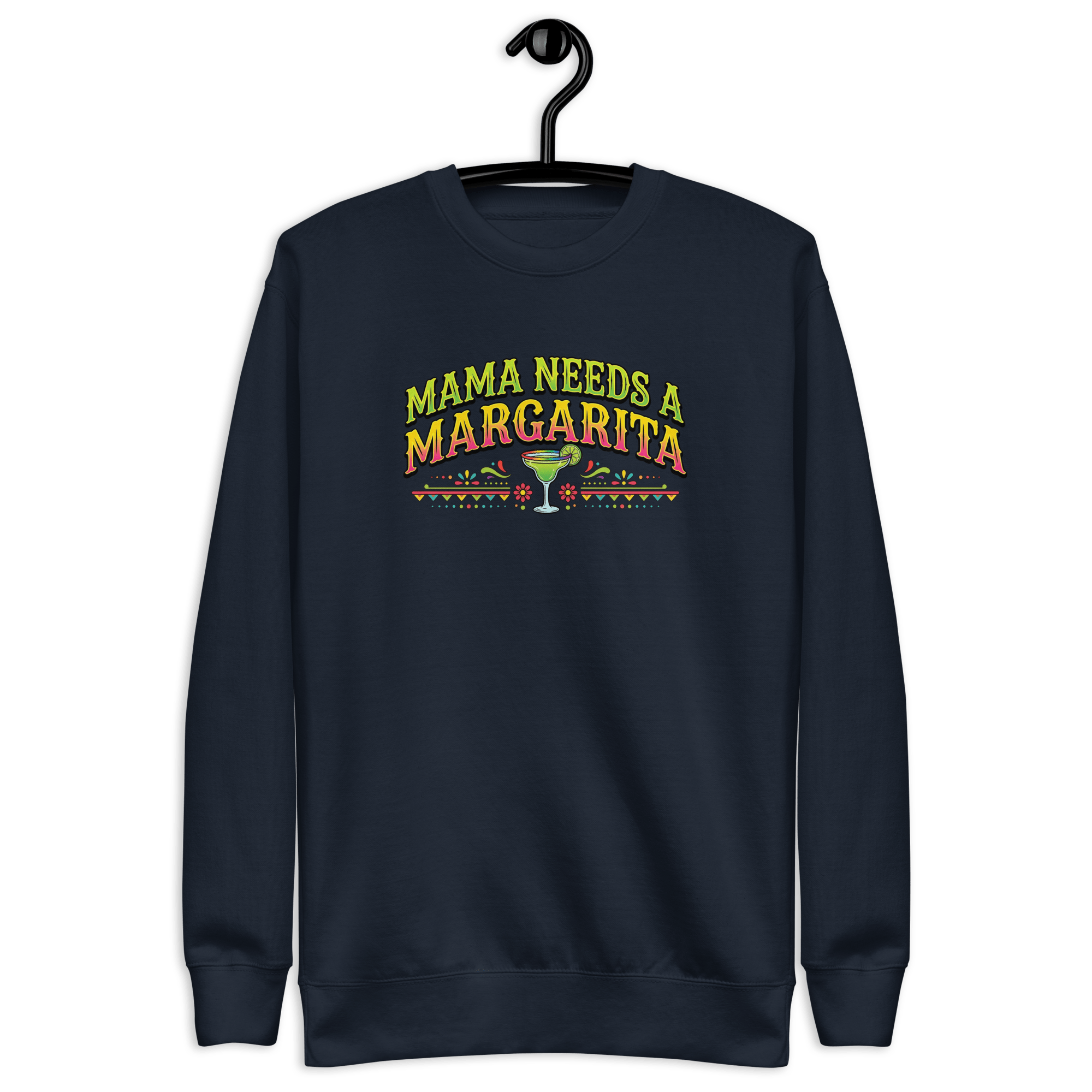 Mama Needs A Margarita - Women's Premium Chill Fit Sweater Navy Blazer S - BangerBay