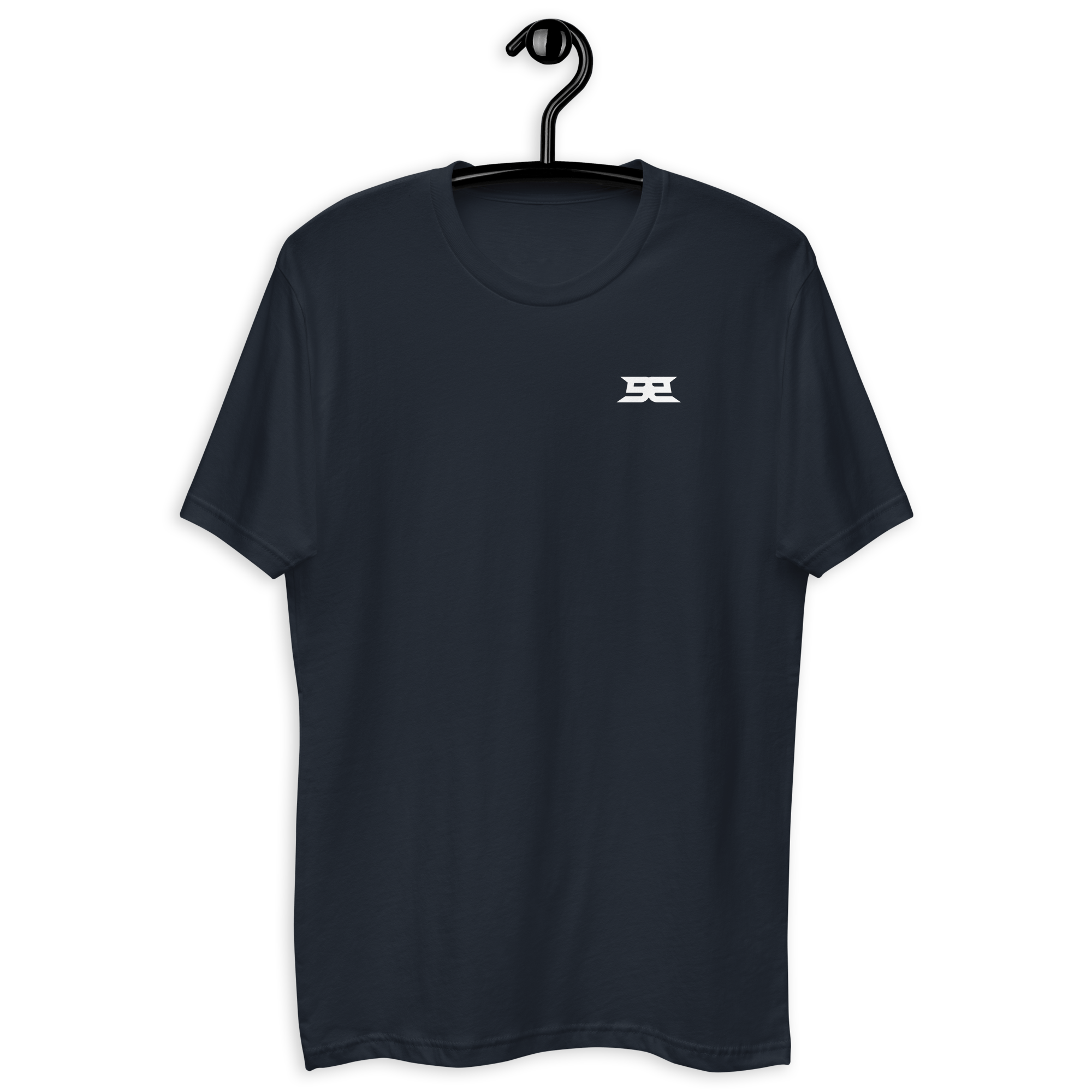 Men’s Fitted T-Shirt - Banger Neck Hit Midnight Navy XS - BangerBay