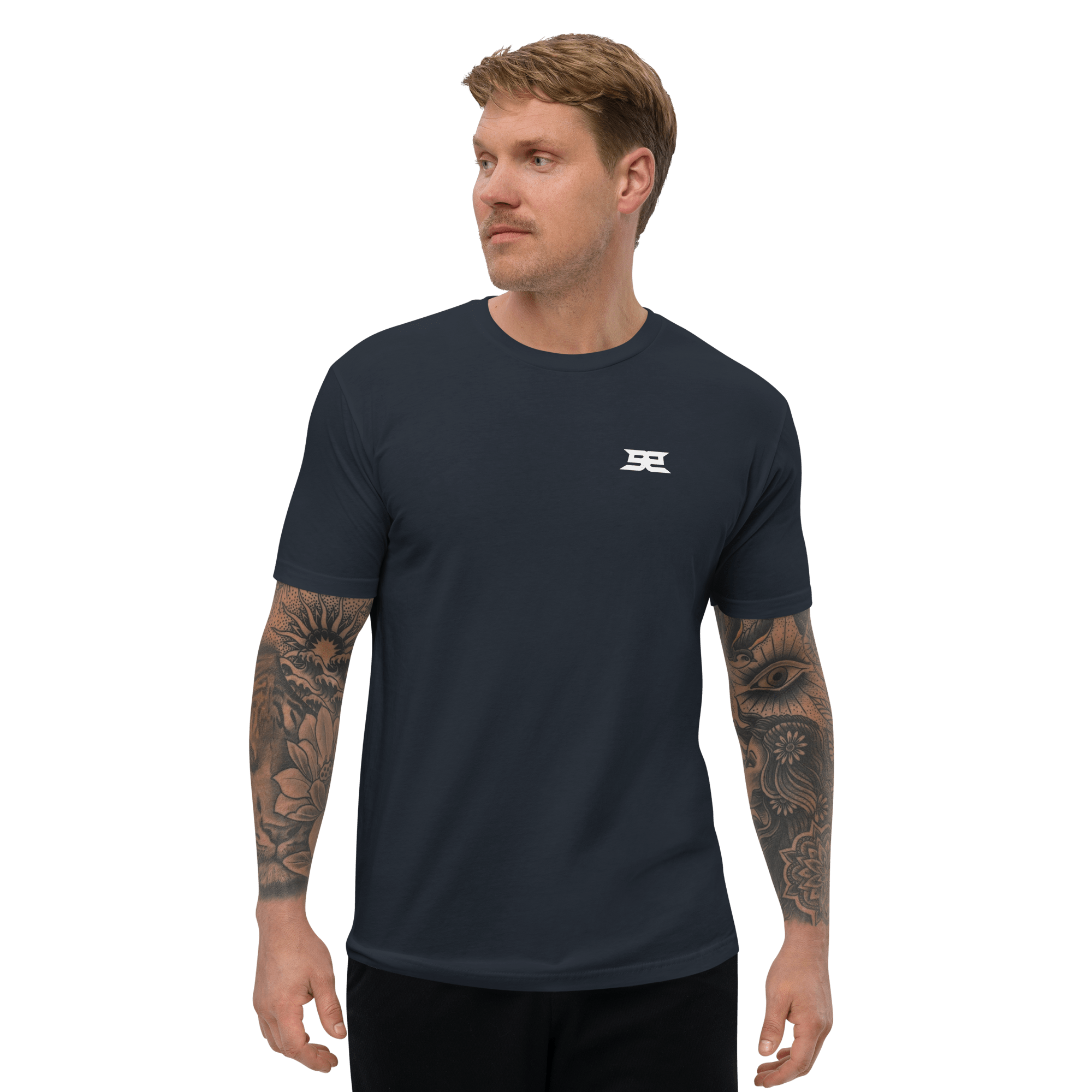 Men’s Fitted T-Shirt – Chest Hit Black XS - BangerBay