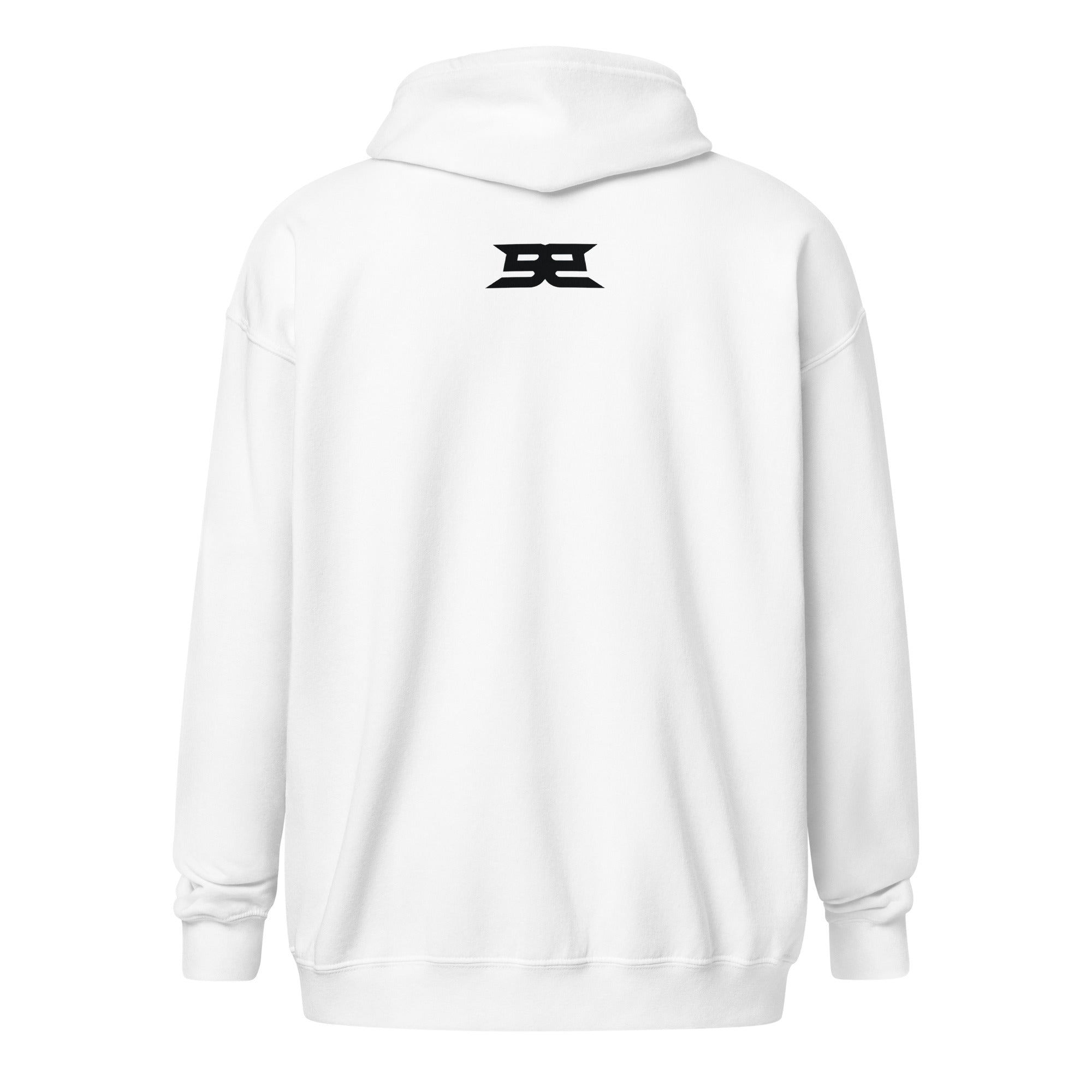 Men's Heavyweight Zip Hoodie - Small Back Hit Black S - BangerBay