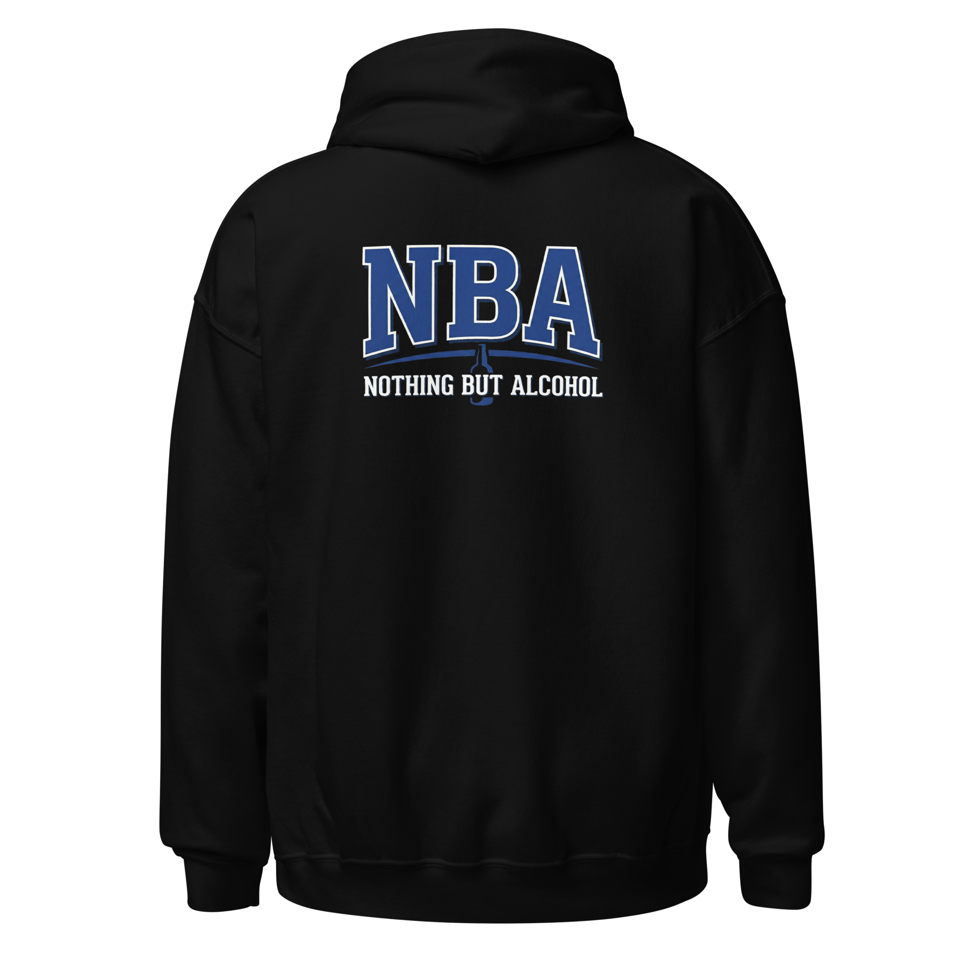 NBA (Nothing But Alcohol) - Unisex Heavy Blend Hoodie Black S - BangerBay