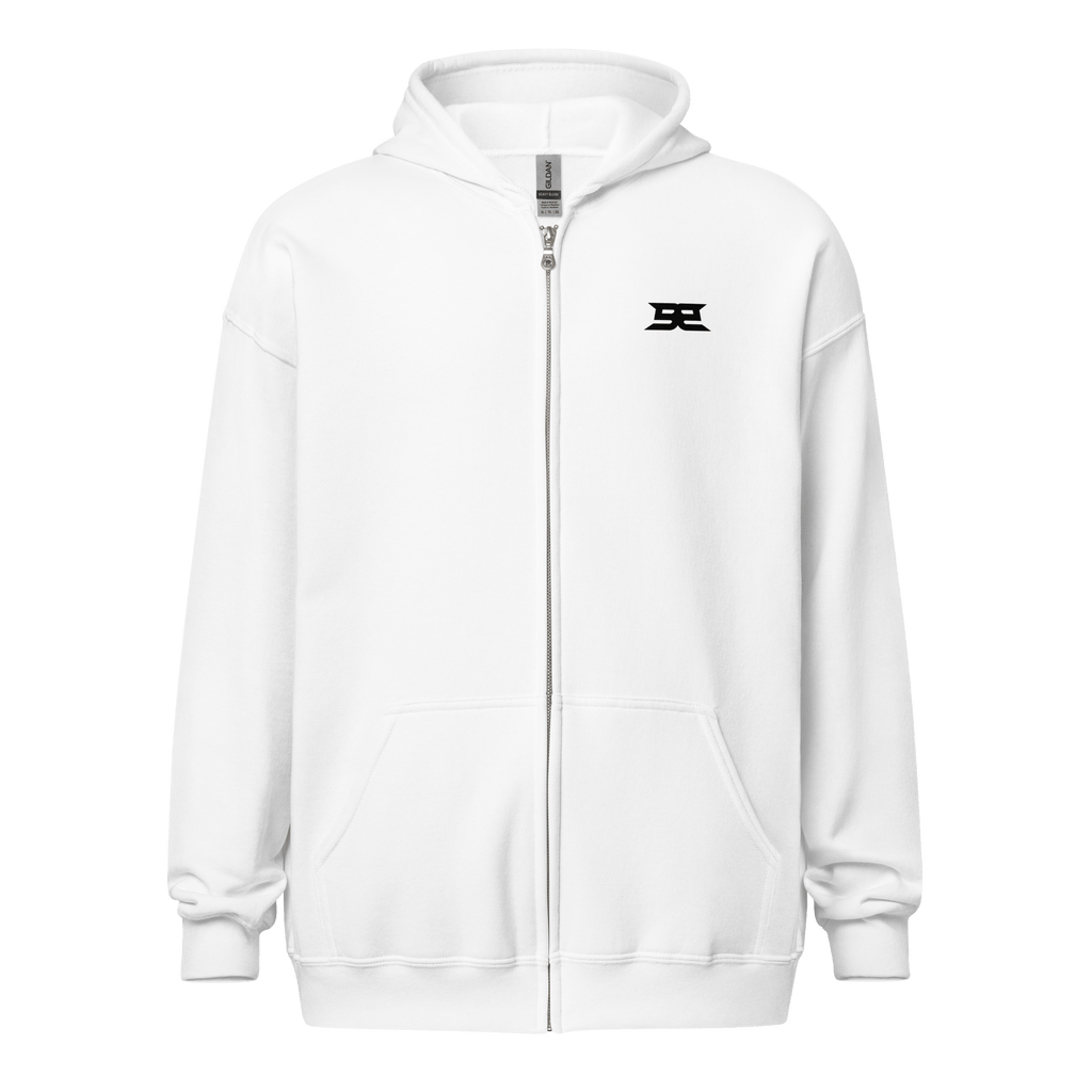 No Fucks Given - Men's Heavyweight Zip Hoodie White S - BangerBay