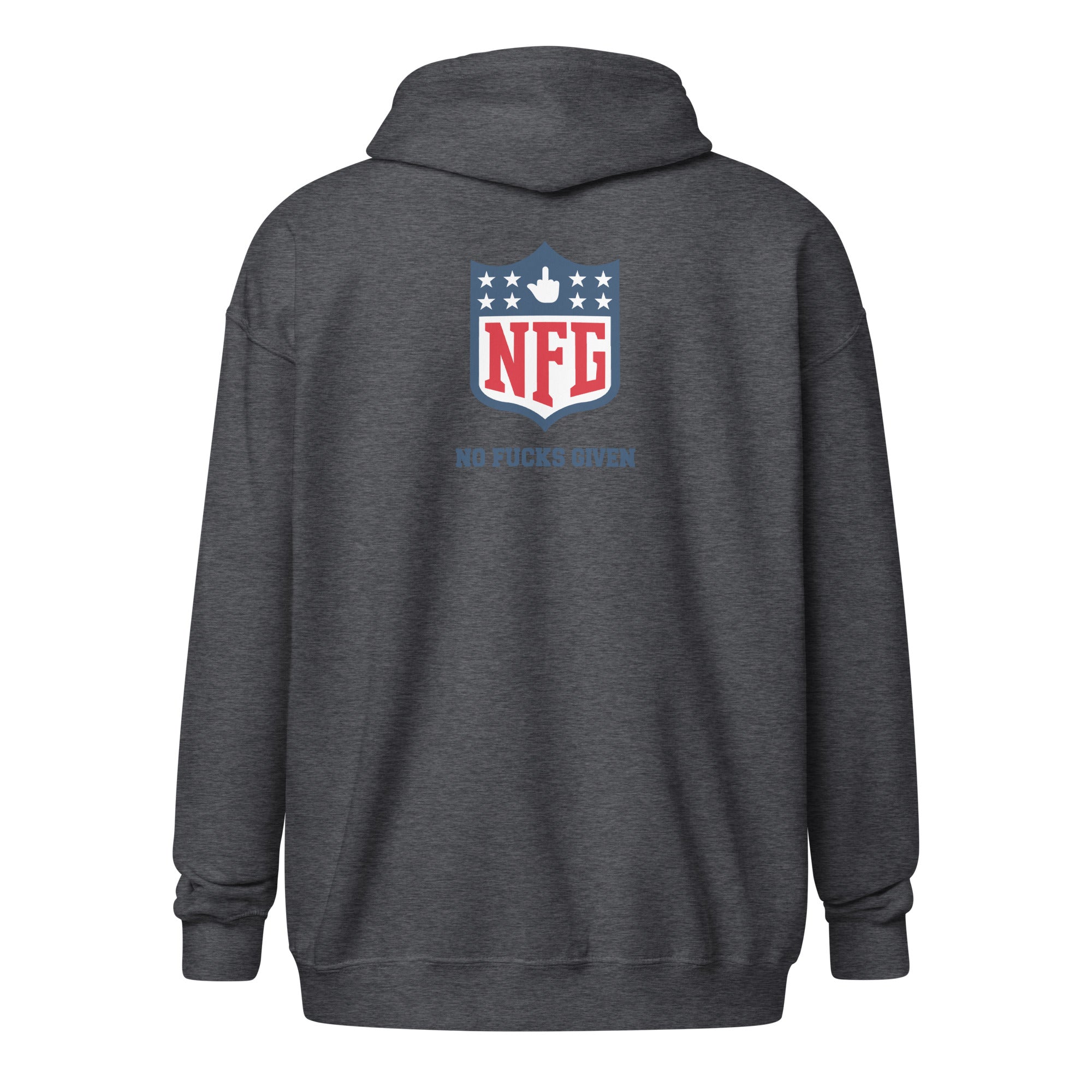 No Fucks Given - Unisex Heavy Blend Zip Hoodie Black S - BangerBay