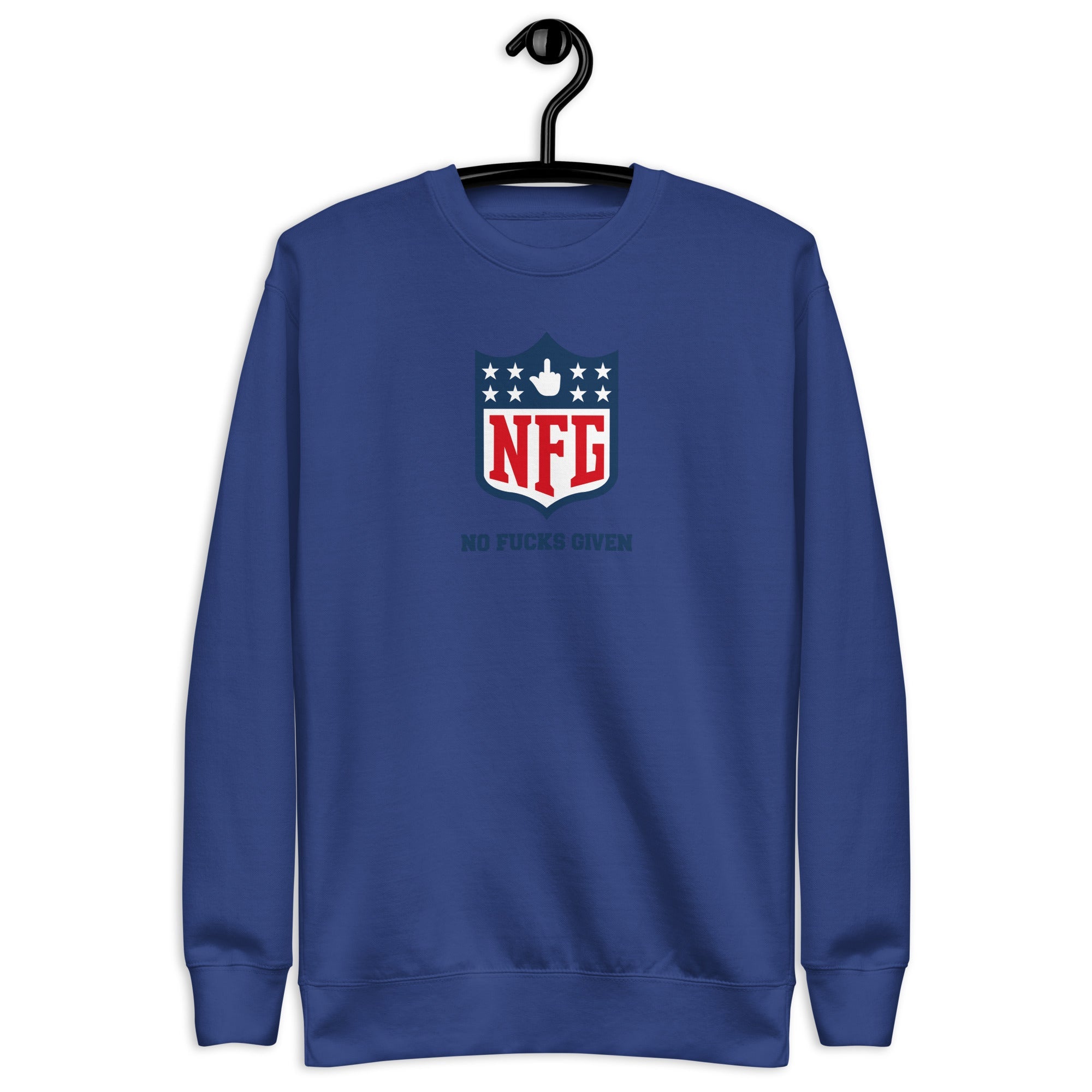 No Fucks Given - Unisex Premium Sweatshirt Team Royal S - BangerBay