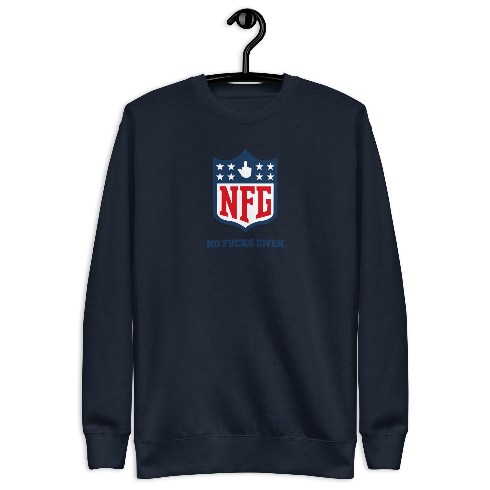 No Fucks Given - Unisex Premium Sweatshirt Navy Blazer S - BangerBay