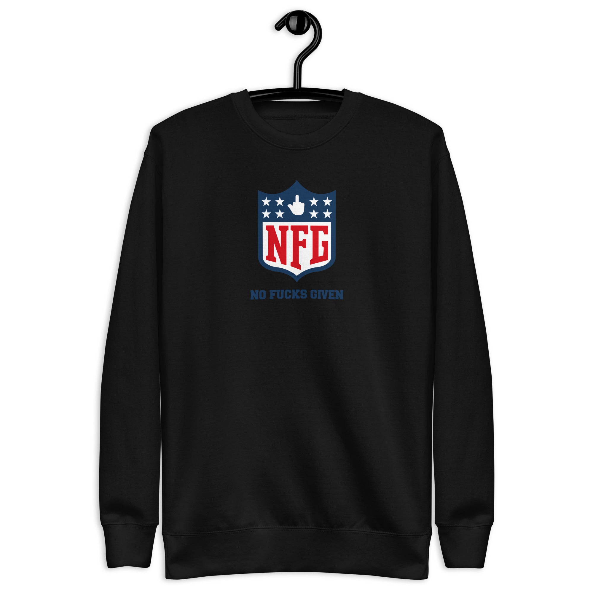 No Fucks Given - Unisex Premium Sweatshirt Black S - BangerBay