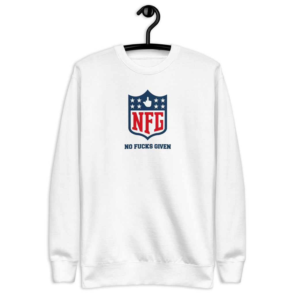 No Fucks Given - Unisex Premium Sweatshirt White S - BangerBay