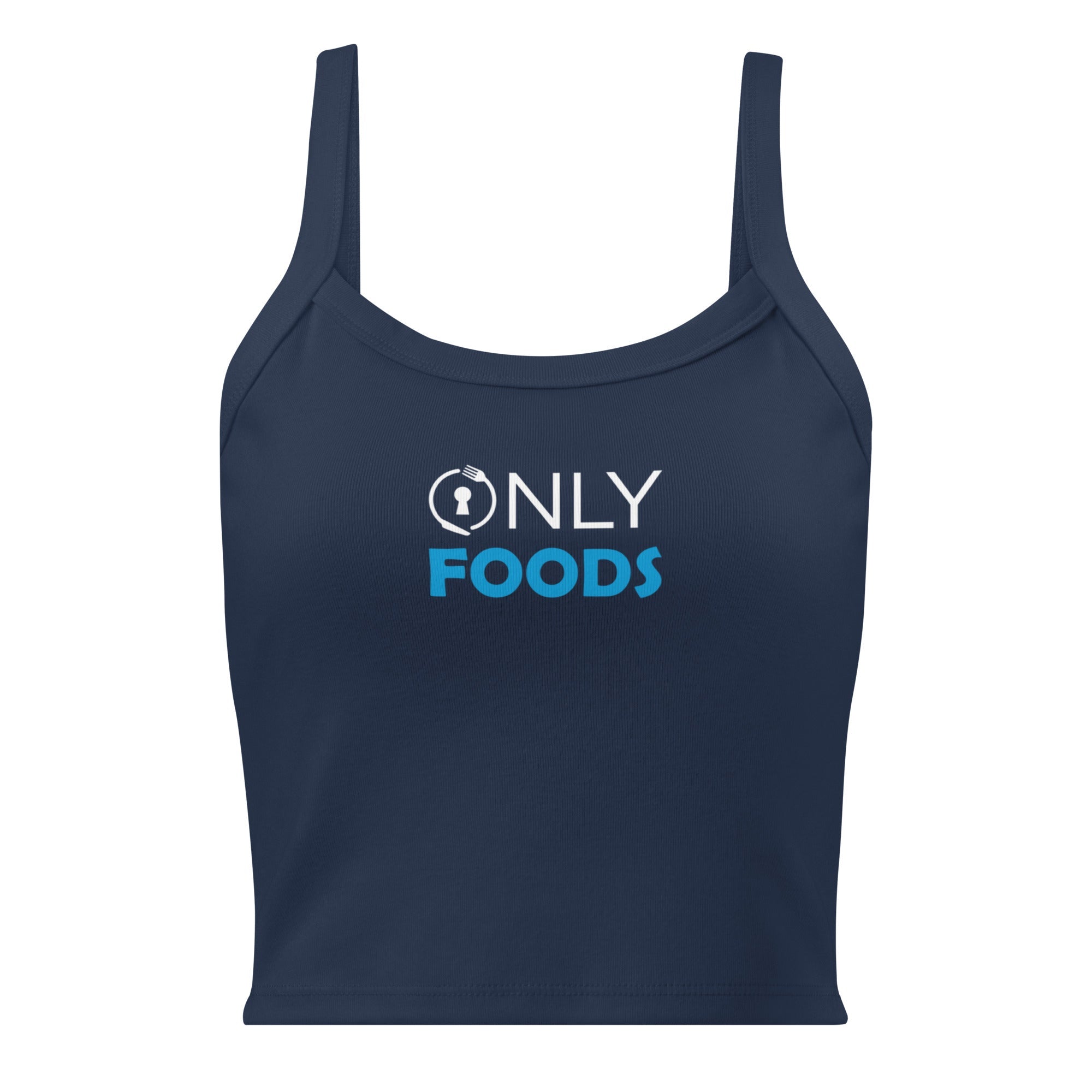 OnlyFoods - Women’s Micro - Rib Tank Top Solid Navy Blend S - BangerBay