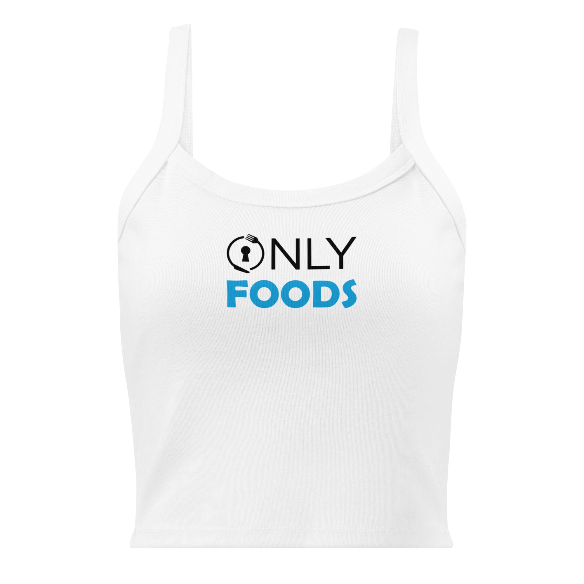OnlyFoods - Women’s Micro - Rib Tank Top Solid White Blend S - BangerBay