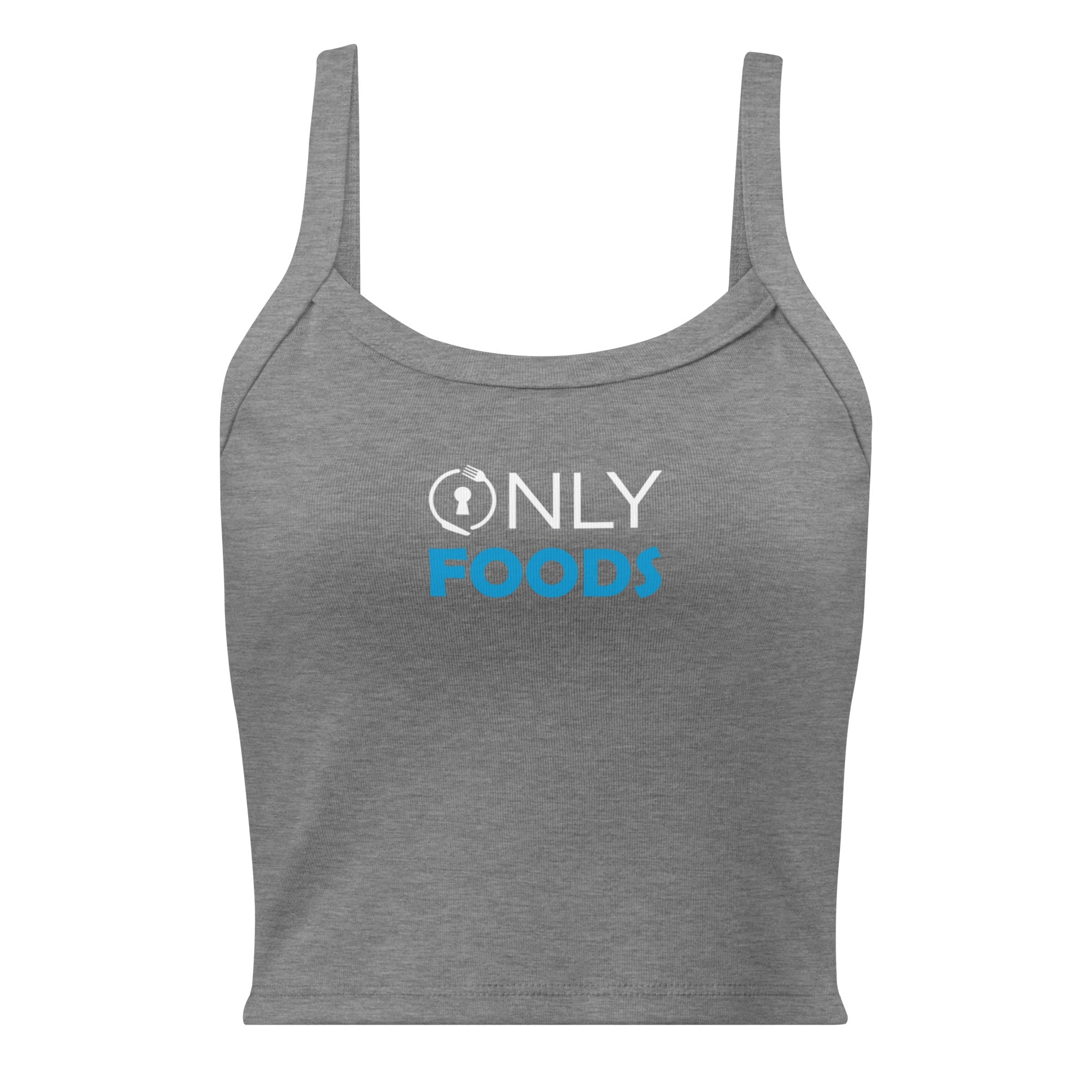 OnlyFoods - Women’s Micro - Rib Tank Top Athletic Heather S - BangerBay