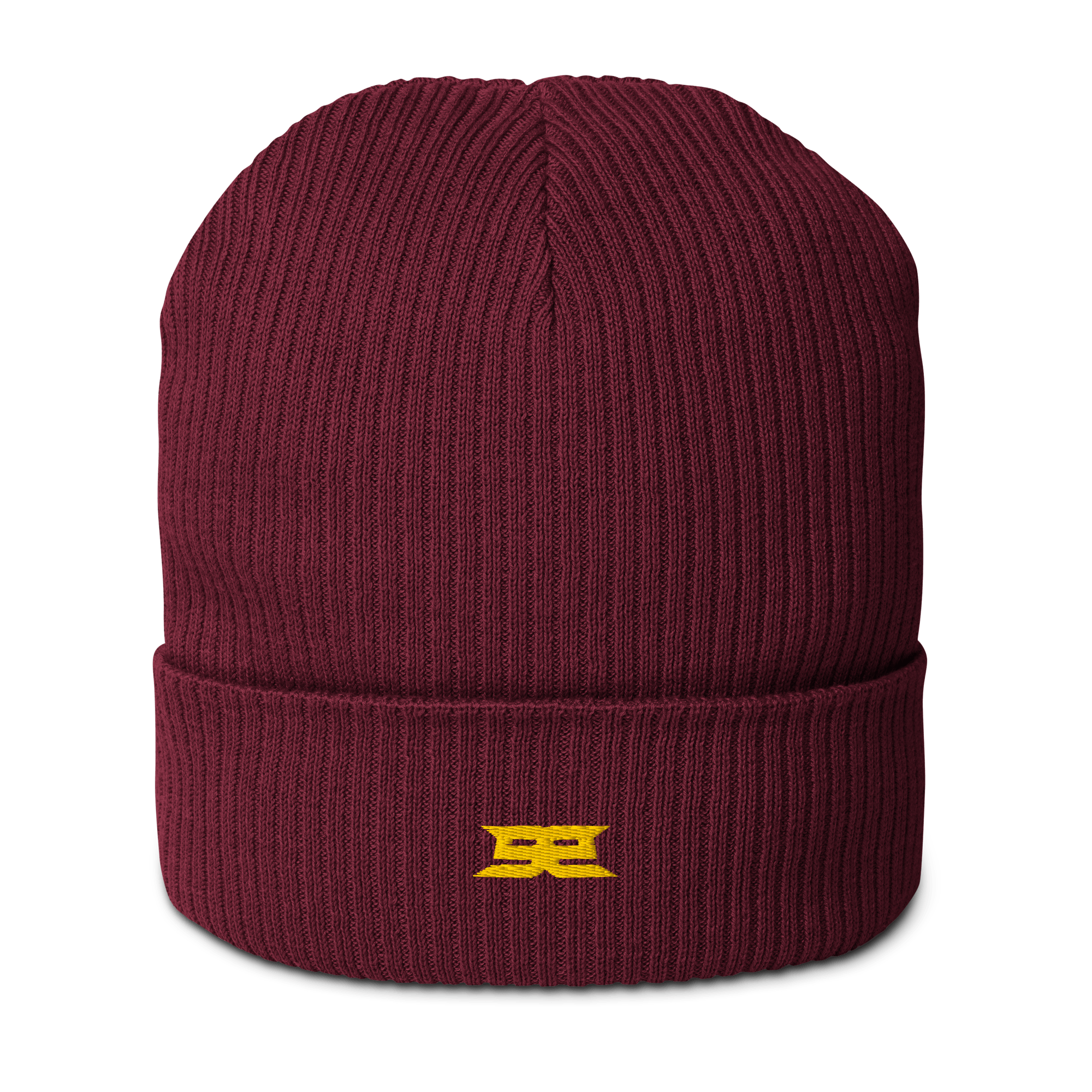 Organic Ribbed Beanie Burgundy - BangerBay