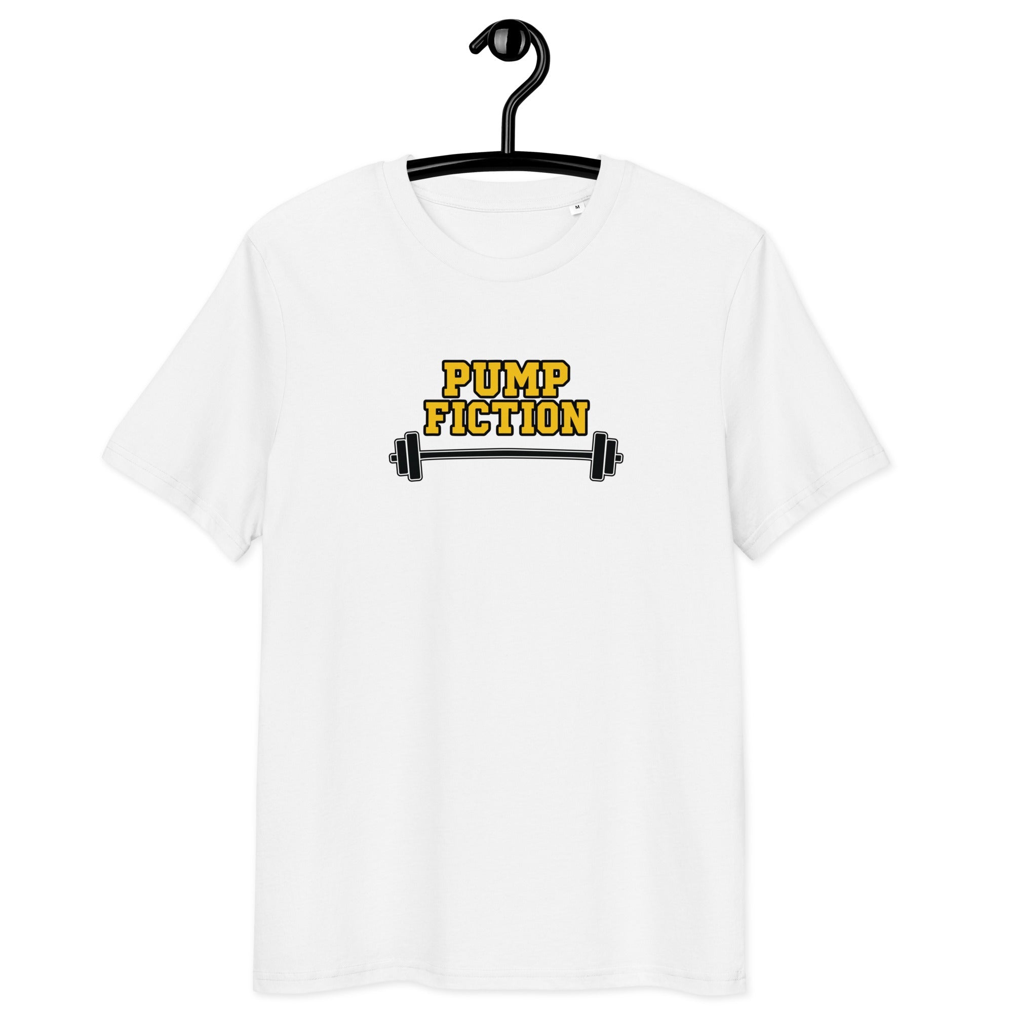 Pump Fiction - Unisex Organic Cotton T-Shirt White S - BangerBay