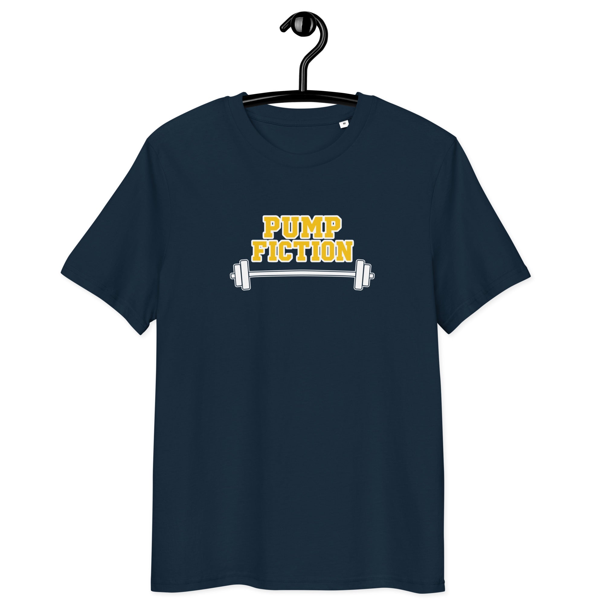 Pump Fiction - Unisex Organic Cotton T-Shirt French Navy S - BangerBay
