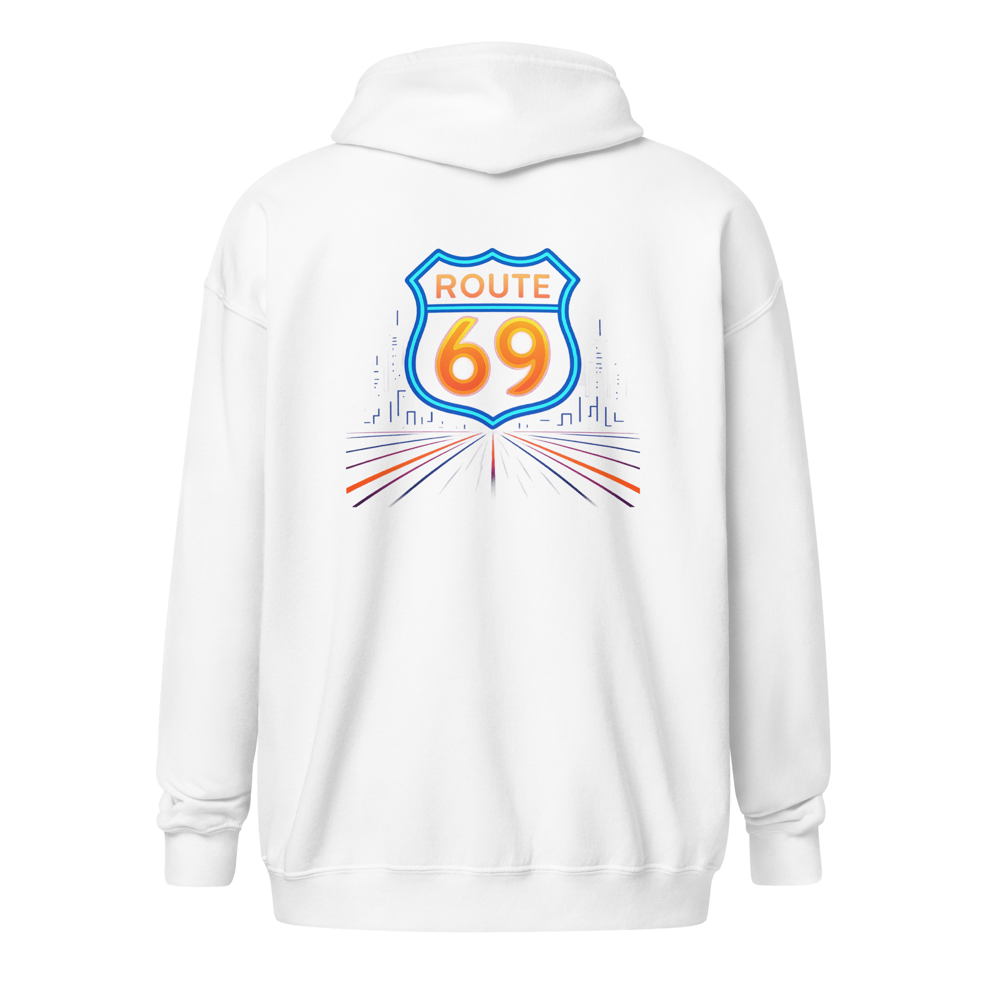 Route69 - Men's Heavyweight Zip Hoodie Black S - BangerBay