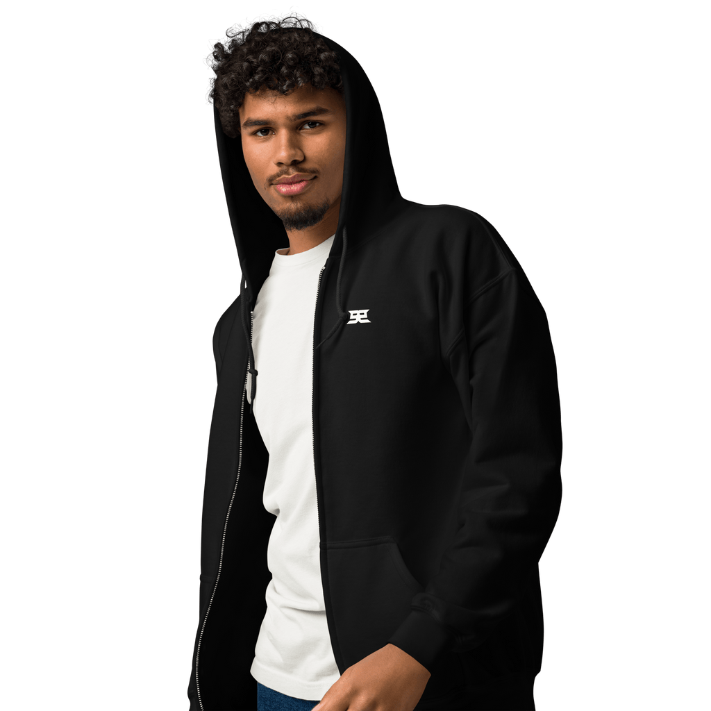 Route69 - Men's Heavyweight Zip Hoodie Black S - BangerBay