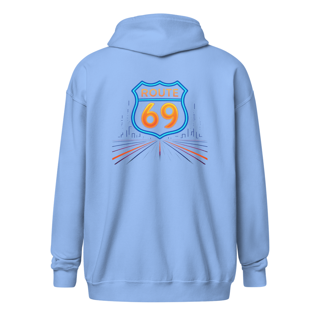 Route69 - Men's Heavyweight Zip Hoodie Black S - BangerBay