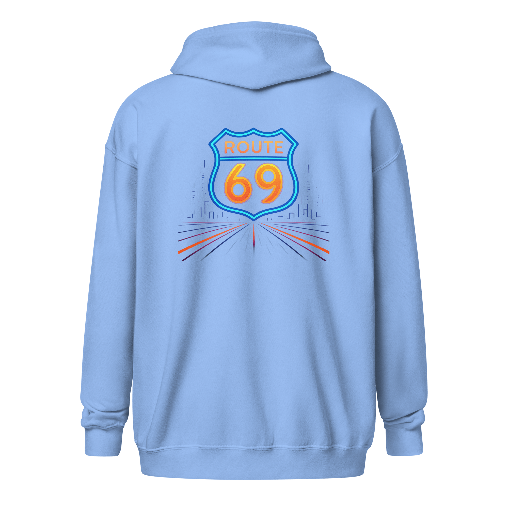 Route69 - Men's Heavyweight Zip Hoodie Black S - BangerBay