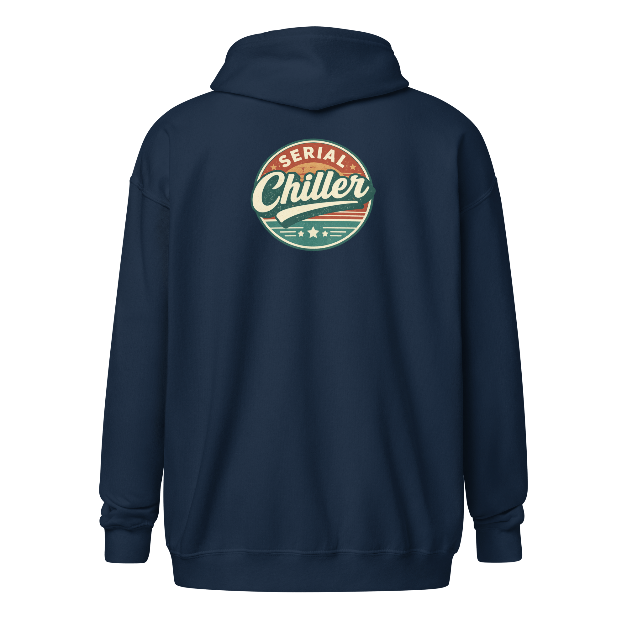 Serial Chiller - Men's Heavyweight Zip Hoodie Black S - BangerBay