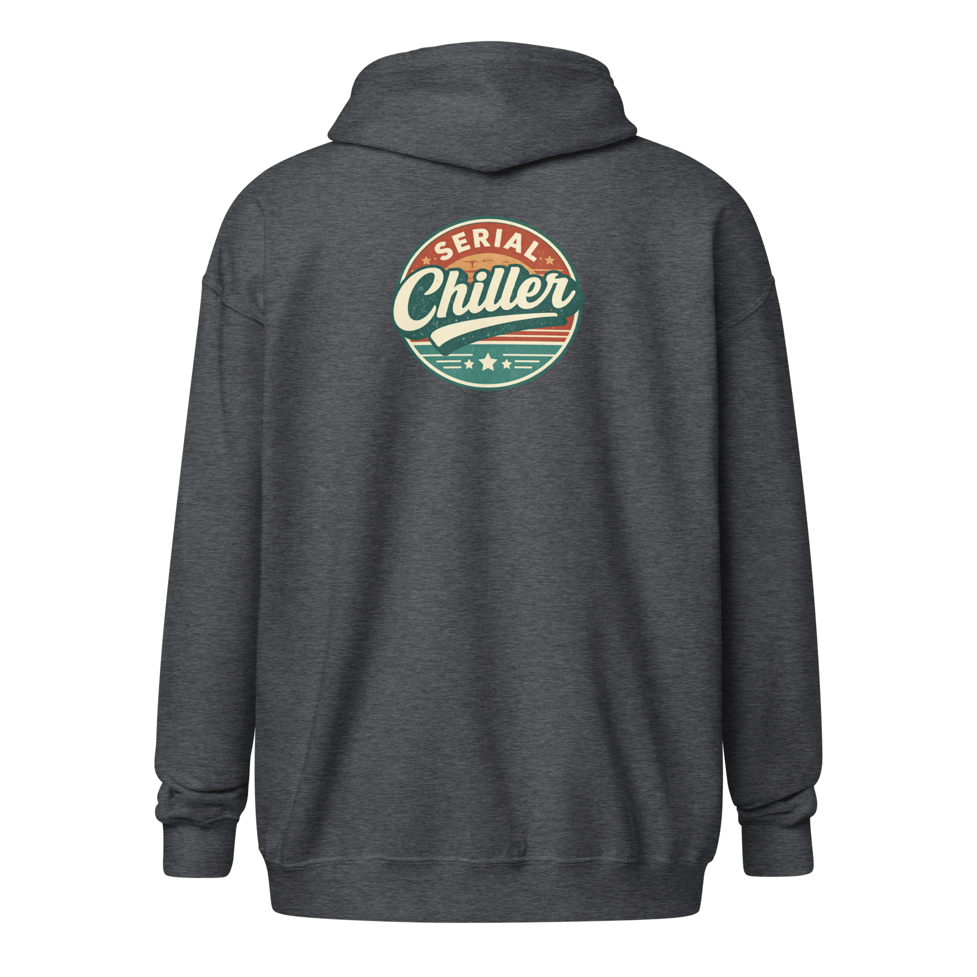 Serial Chiller - Men's Heavyweight Zip Hoodie Black S - BangerBay