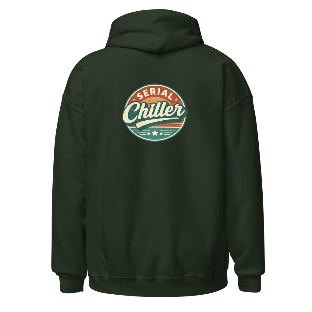 Serial Chiller - Unisex Heavy Blend Hoodie Black S - BangerBay