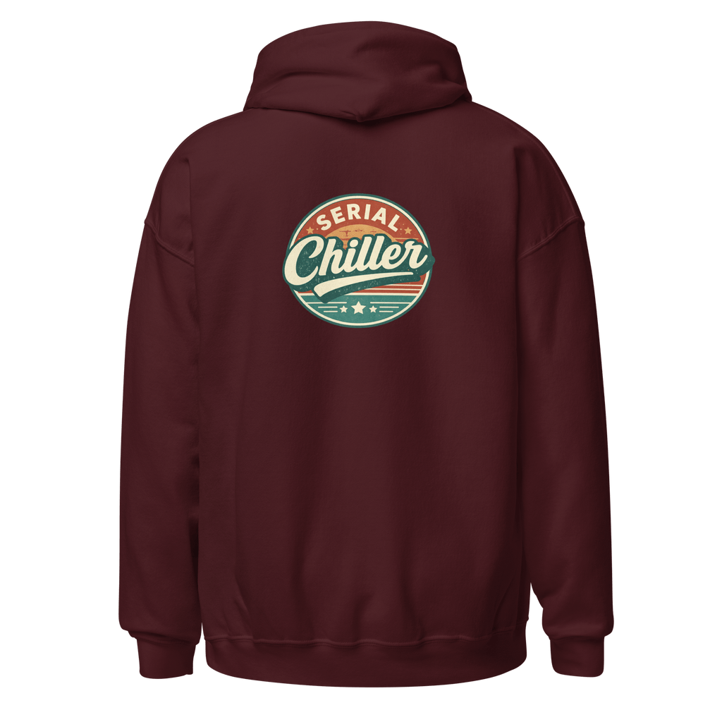 Serial Chiller - Unisex Heavy Blend Hoodie Maroon S - BangerBay
