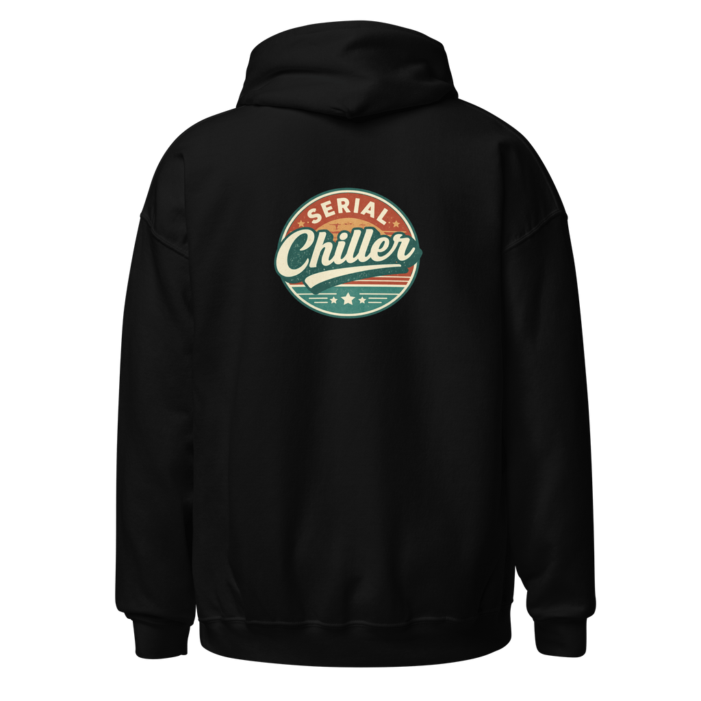 Serial Chiller - Unisex Heavy Blend Hoodie Black S - BangerBay