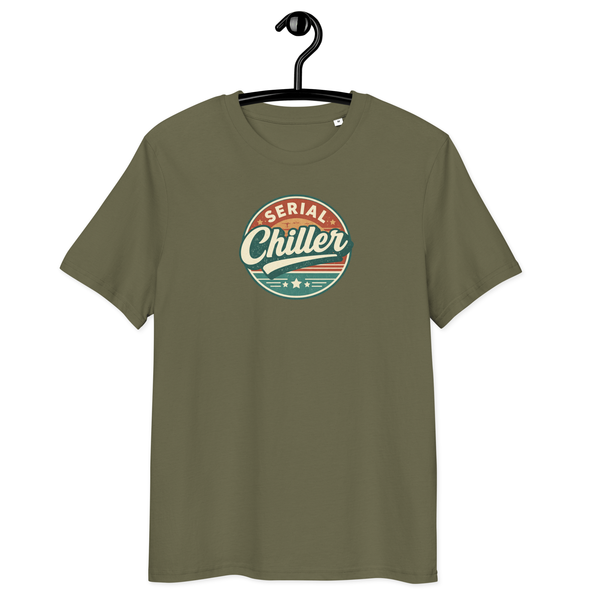 Serial Chiller - Unisex Organic Cotton T-Shirt Khaki S - BangerBay