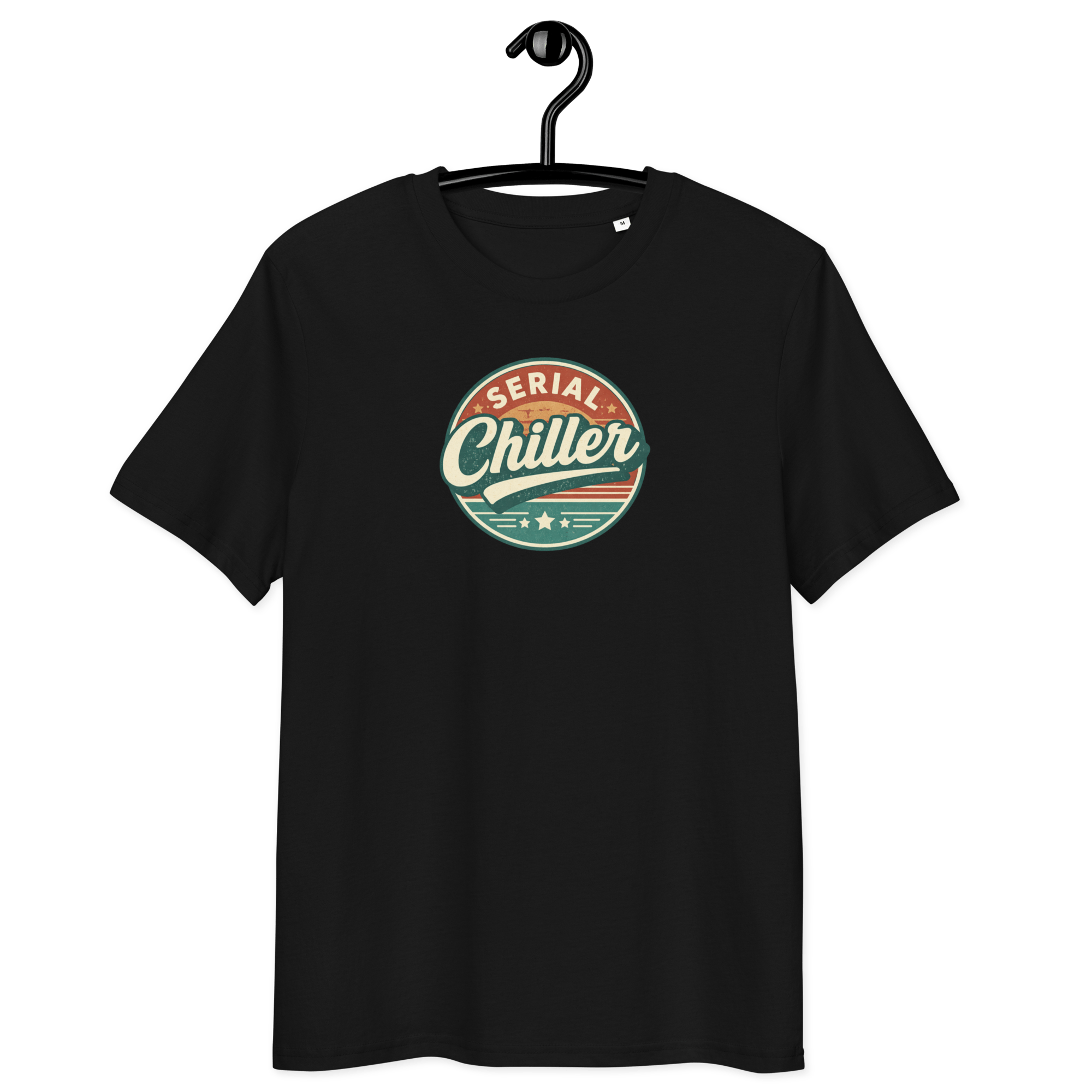 Serial Chiller - Unisex Organic Cotton T-Shirt Black S - BangerBay