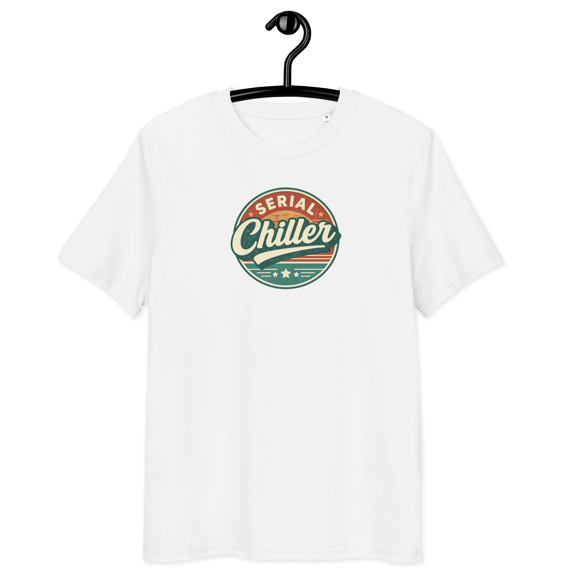 Serial Chiller - Unisex Organic Cotton T-Shirt White S - BangerBay