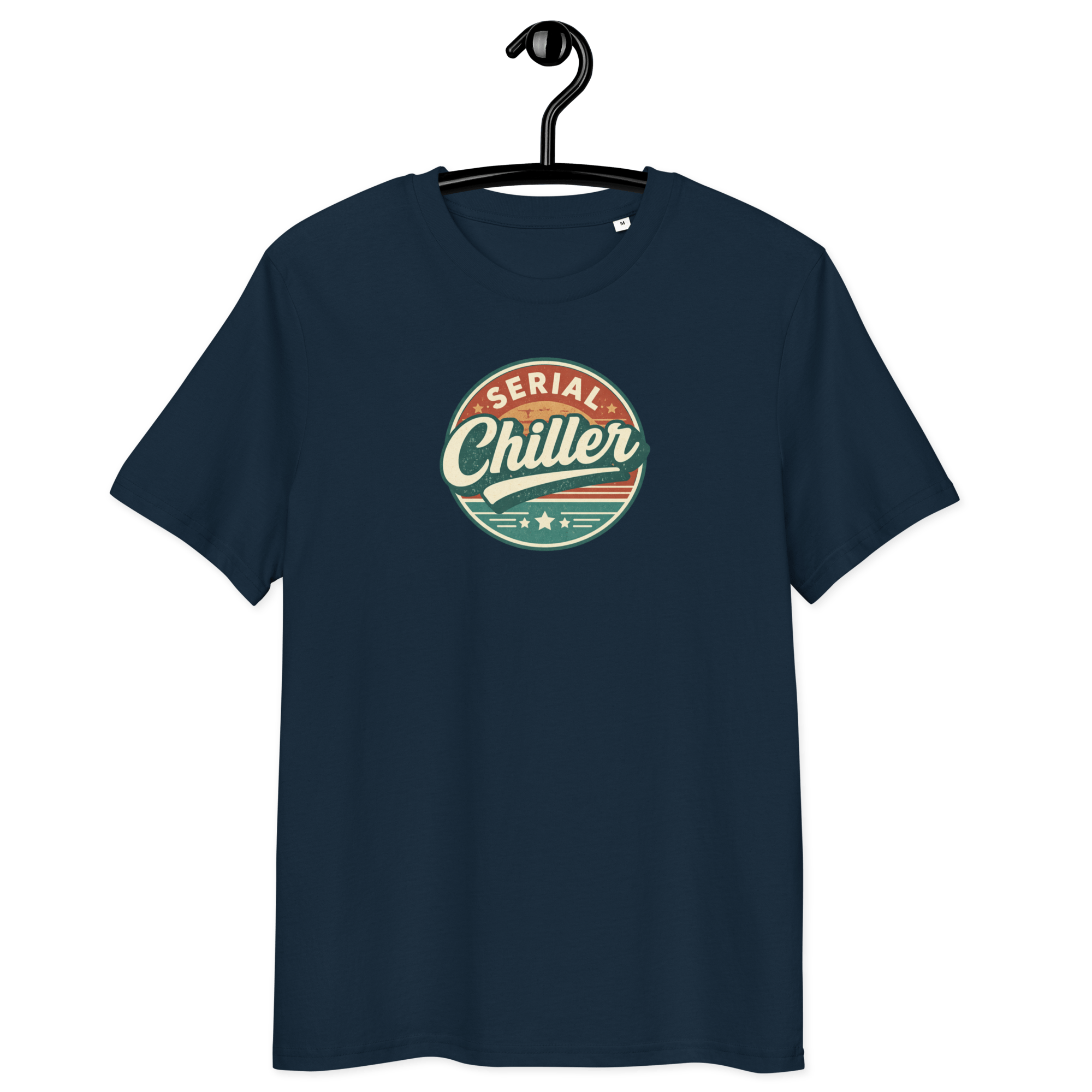 Serial Chiller - Unisex Organic Cotton T-Shirt French Navy S - BangerBay
