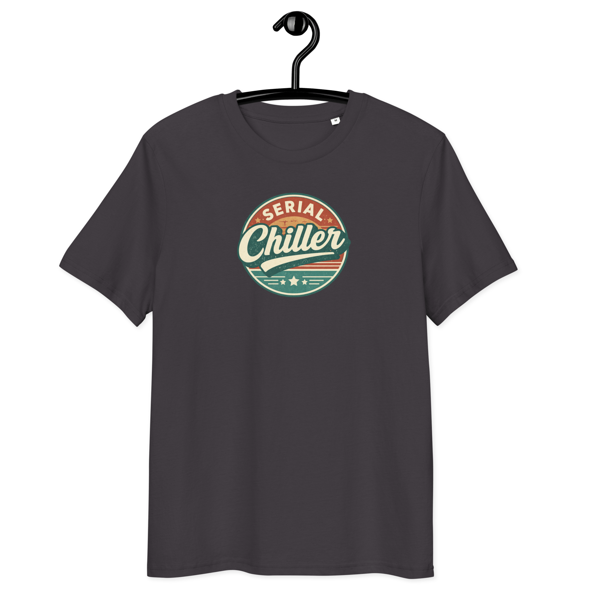 Serial Chiller - Unisex Organic Cotton T-Shirt Anthracite S - BangerBay